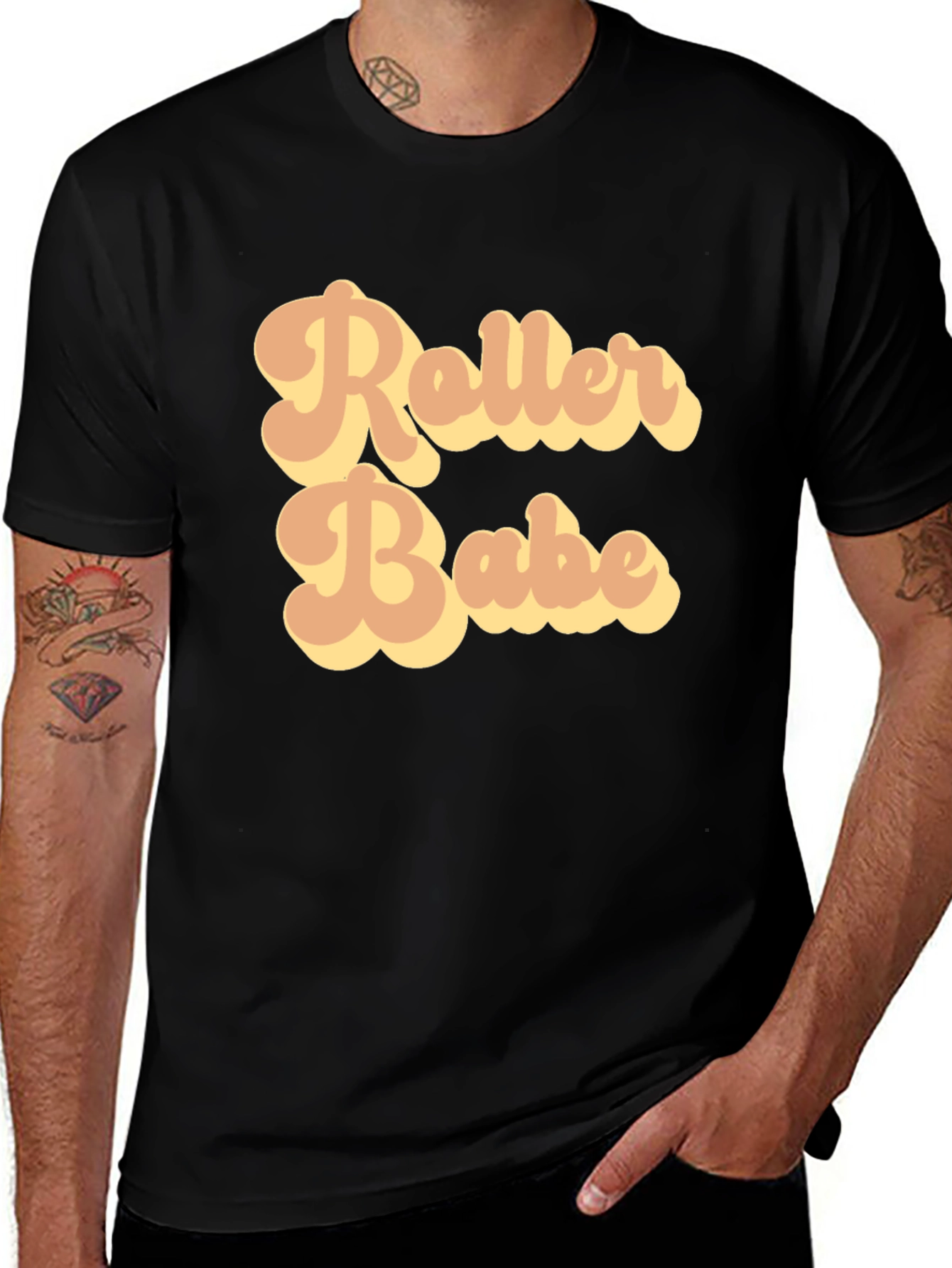 Retro Roller Babe Graphic T-Shirt - Trendy Style
