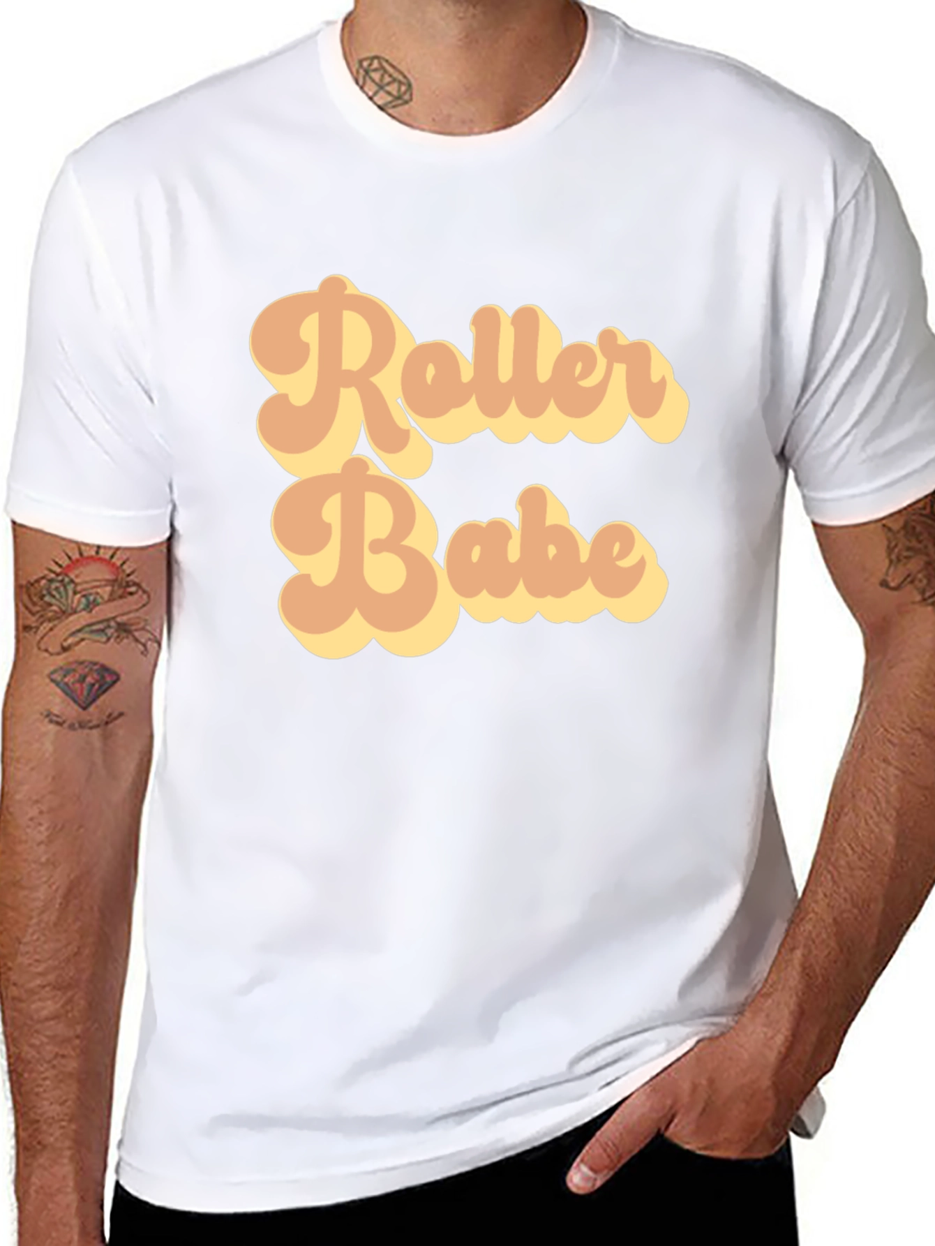 Retro Roller Babe Graphic T-Shirt - Trendy Style