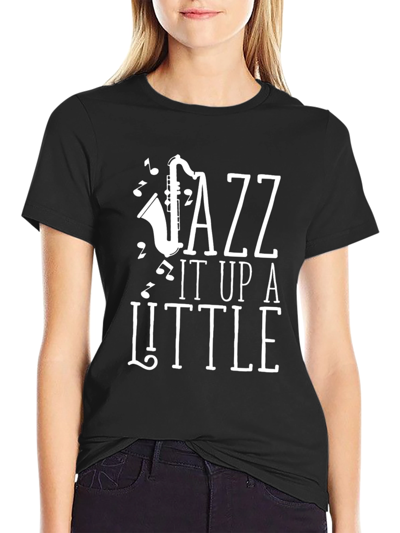 Jazz It Up T-Shirt | Black Saxophone Graphic Tee
