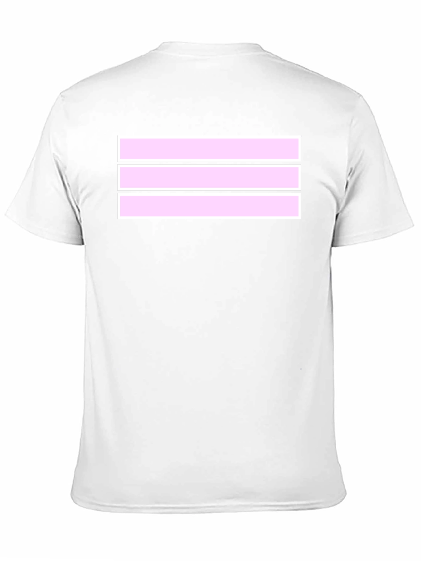 Striped T-Shirt: Black with Pink & White Design