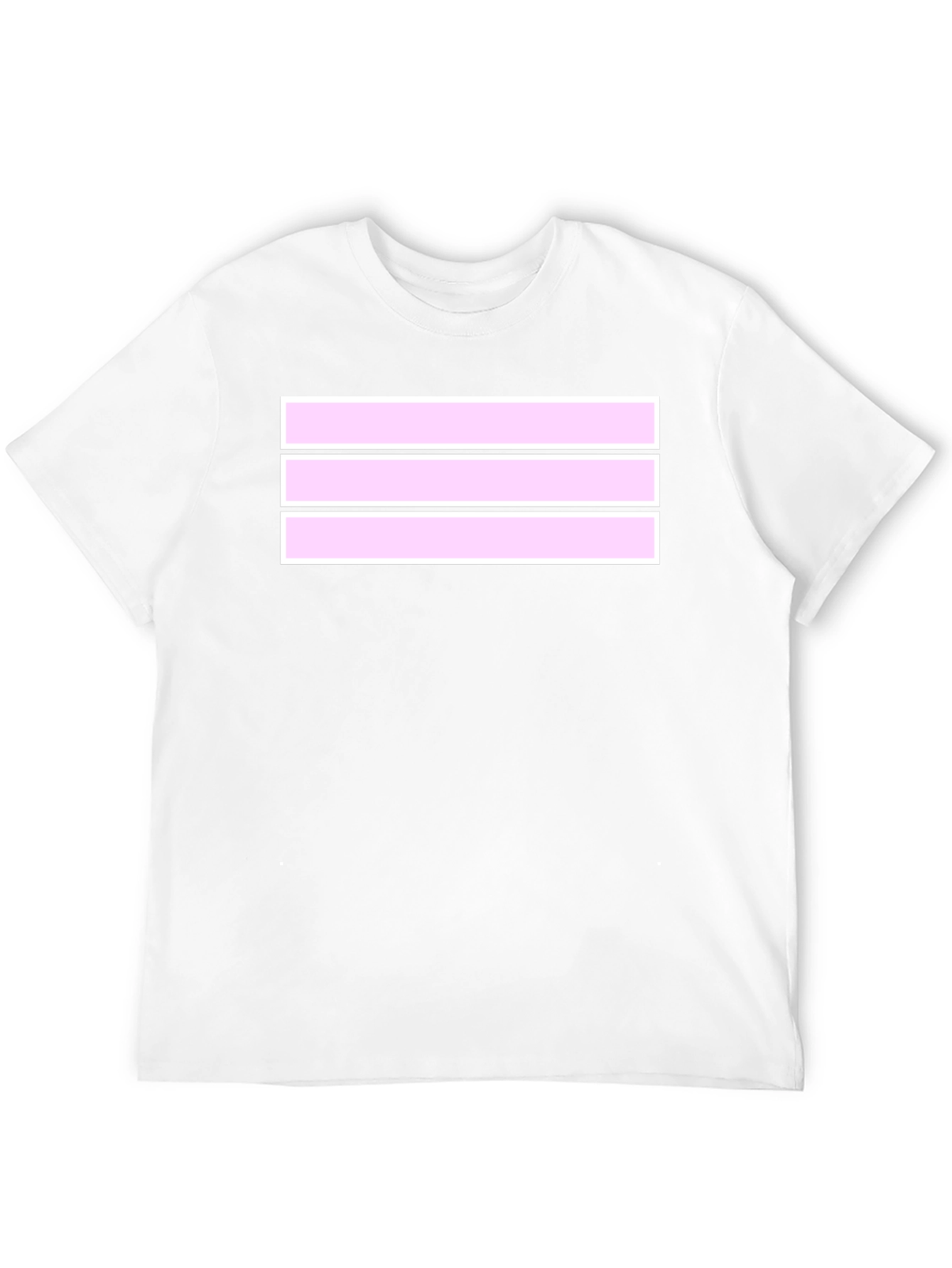 Striped T-Shirt: Black with Pink & White Design
