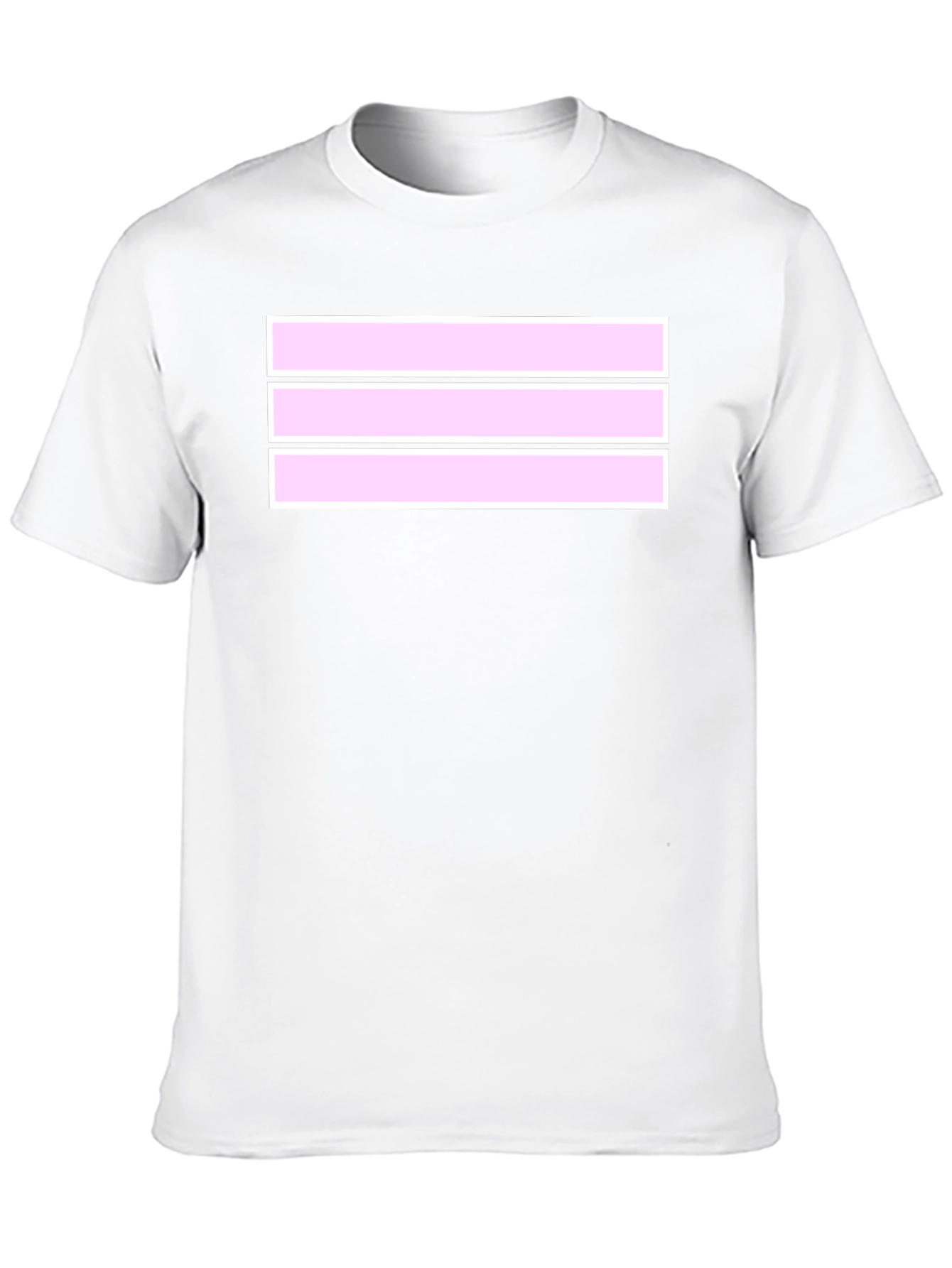 Striped T-Shirt: Black with Pink & White Design