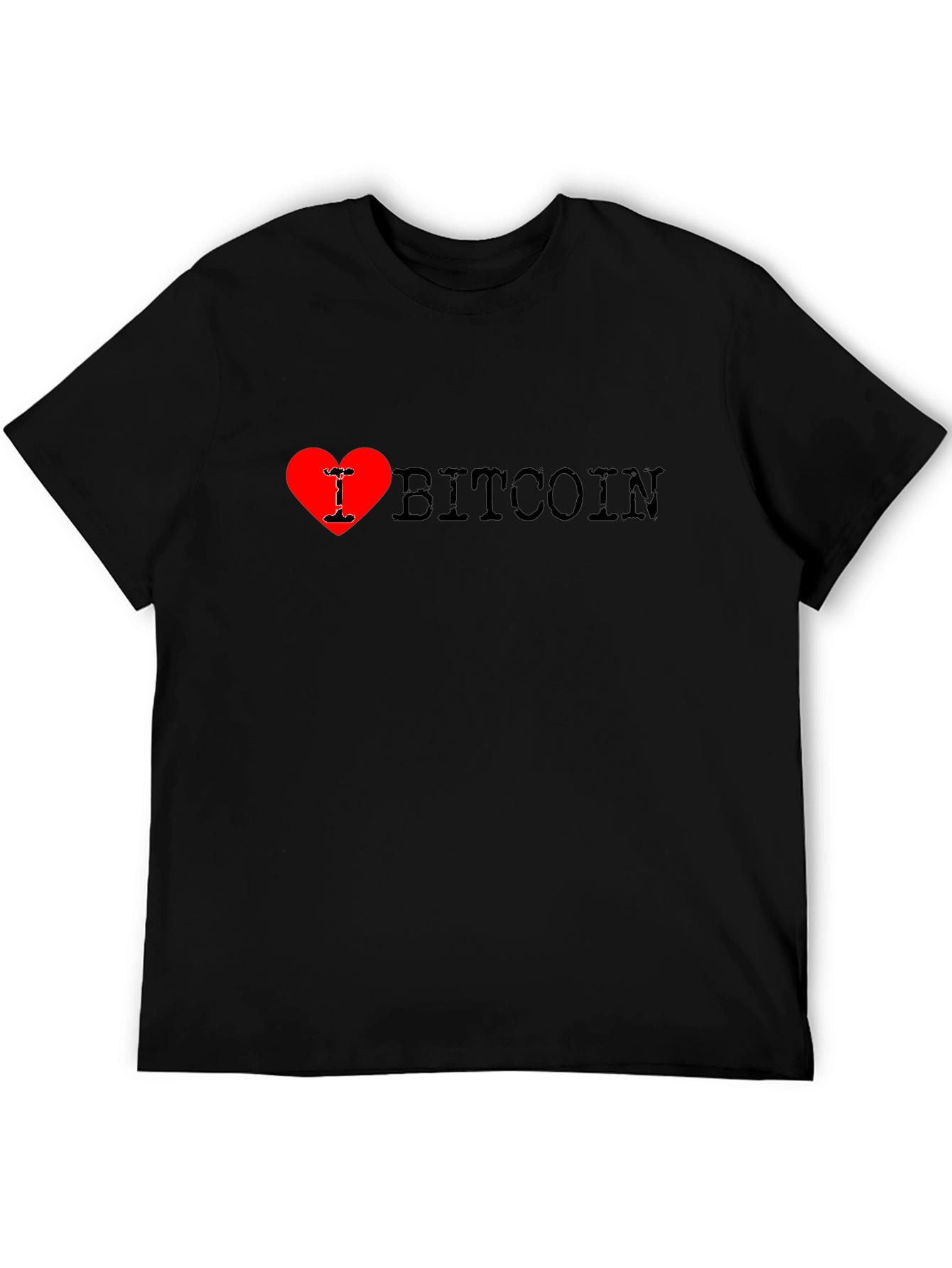 I Heart Bitcoin Black T-Shirt
