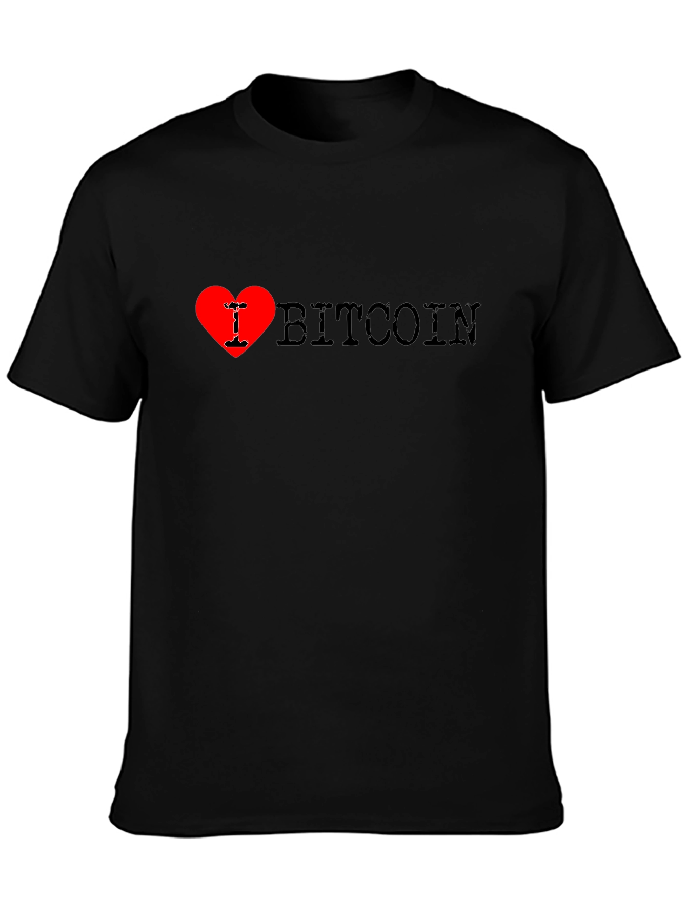 I Heart Bitcoin Black T-Shirt
