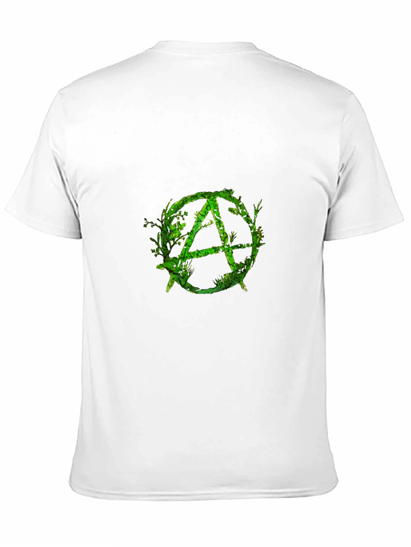 Green Anarchy Symbol Black T-Shirt