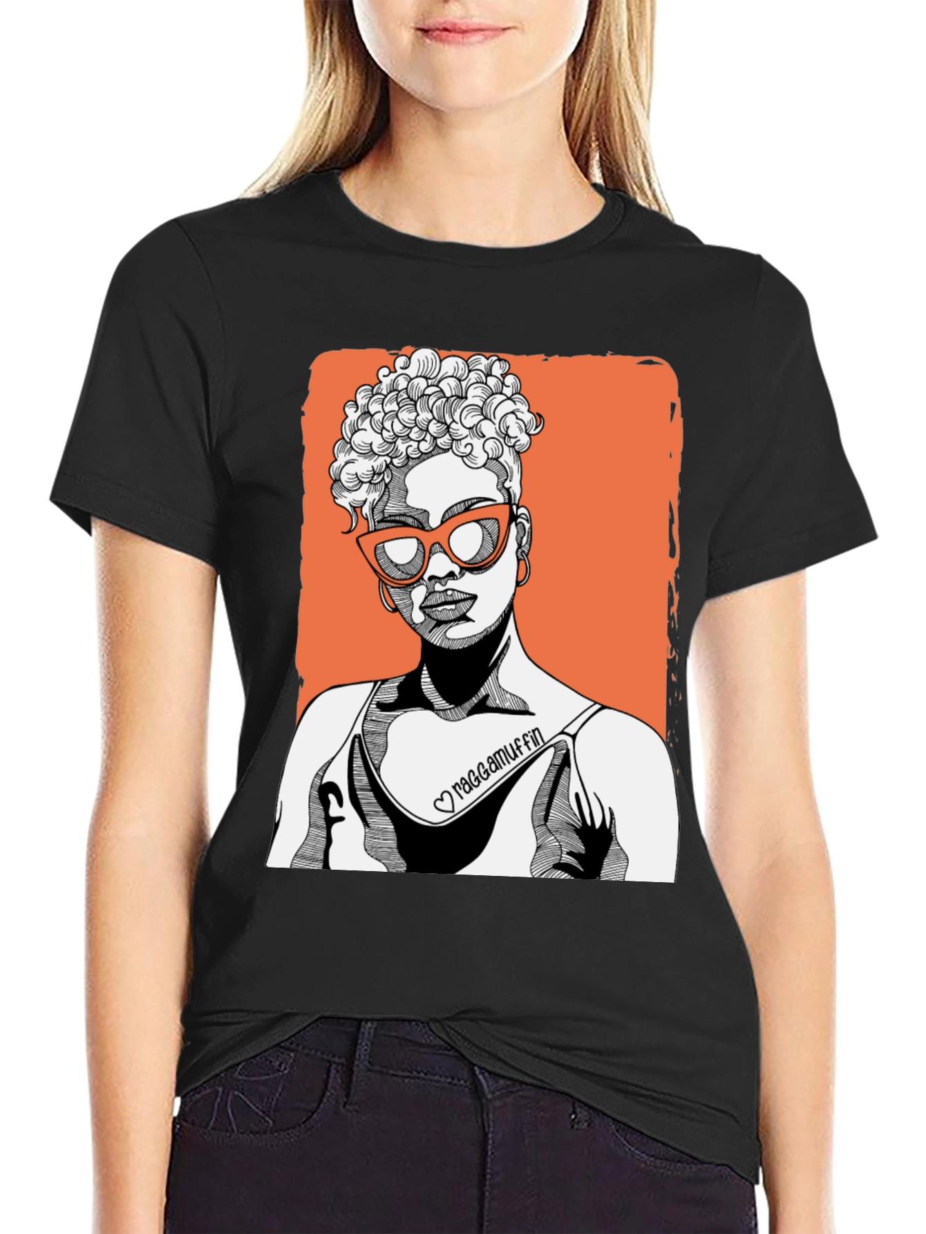 Raggamuffin Graphic Tee - Black
