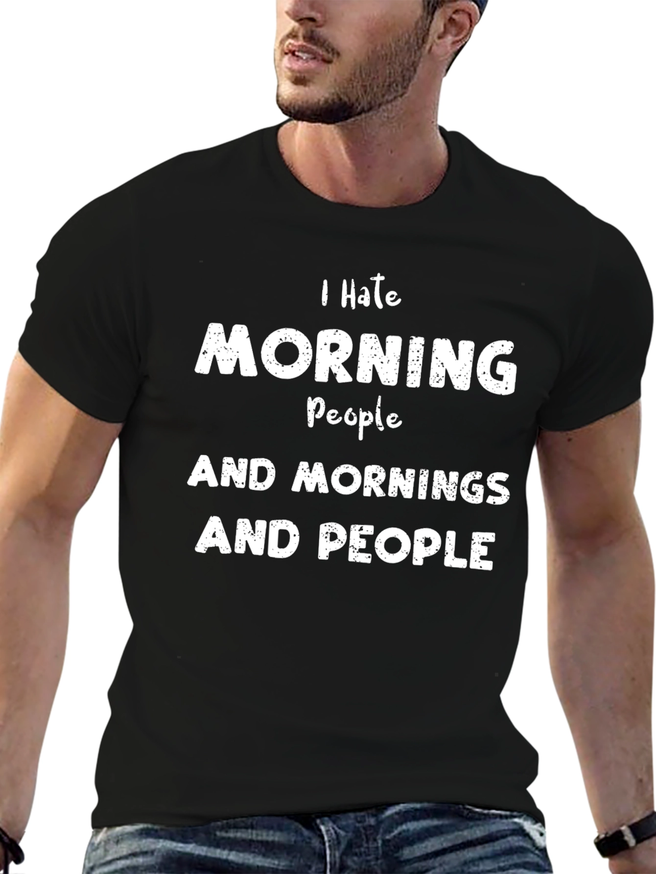 I Hate Morning People Funny T-Shirt