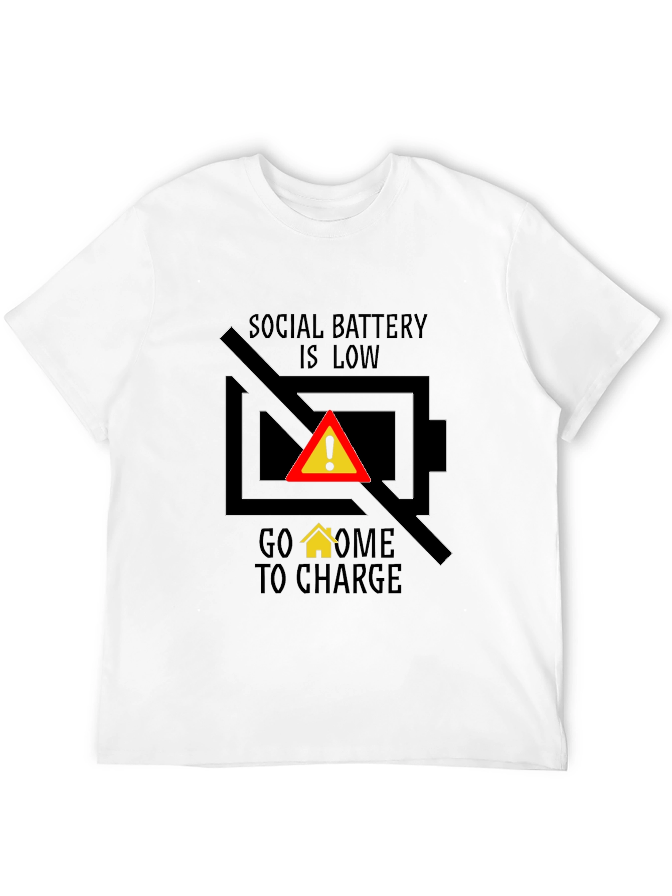 Social Battery Low T-Shirt - Introvert Humor Tee