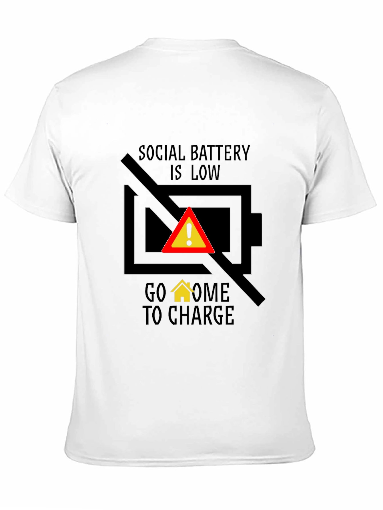 Social Battery Low T-Shirt - Introvert Humor Tee