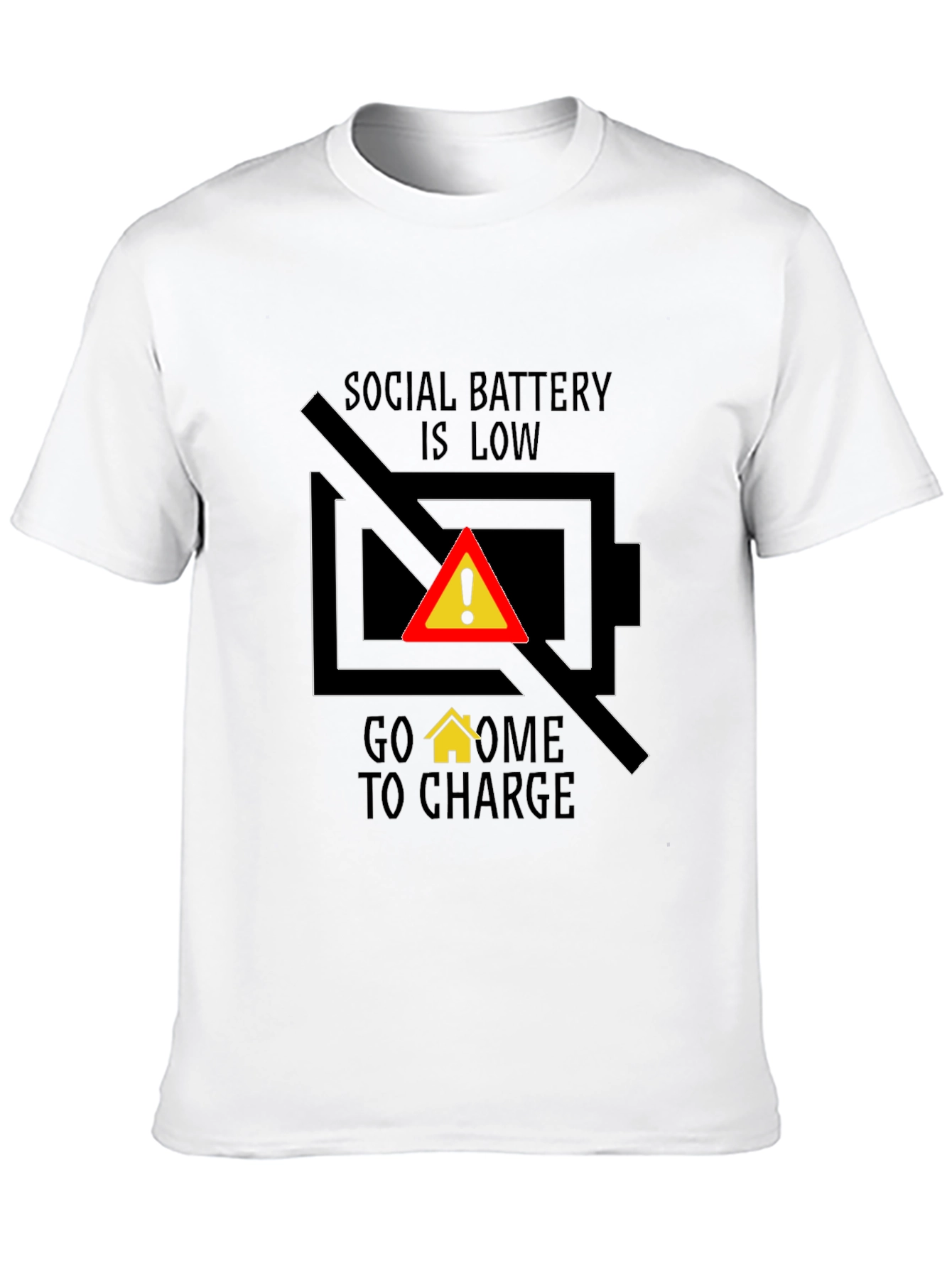 Social Battery Low T-Shirt - Introvert Humor Tee