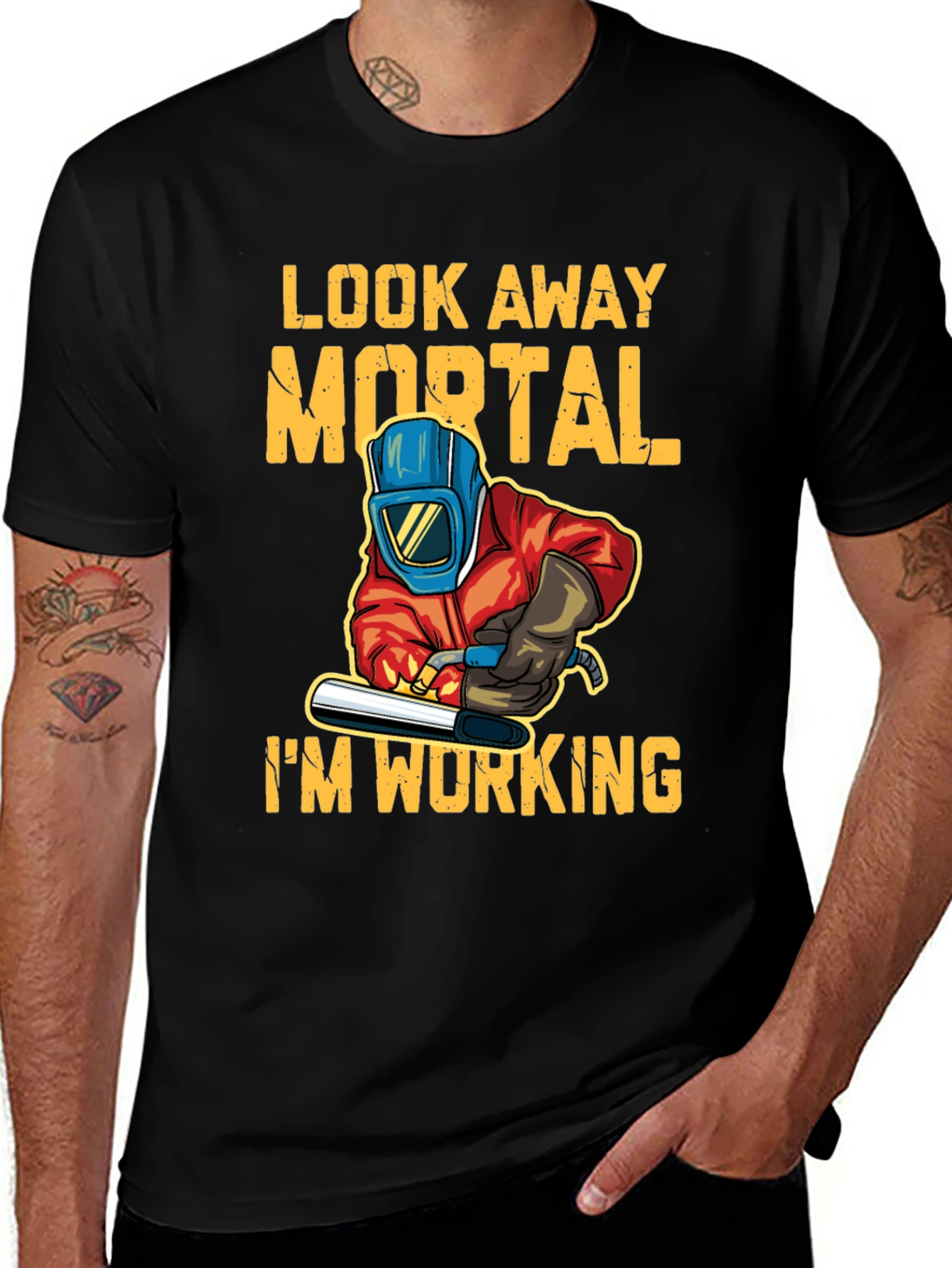 Look Away Mortal Im Working T-Shirt