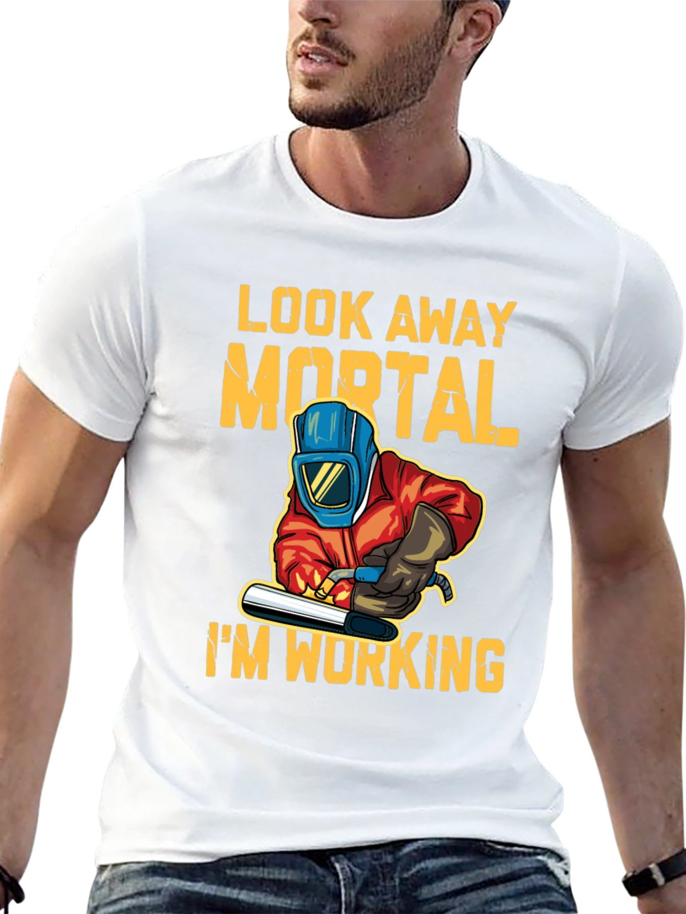 Look Away Mortal Im Working T-Shirt