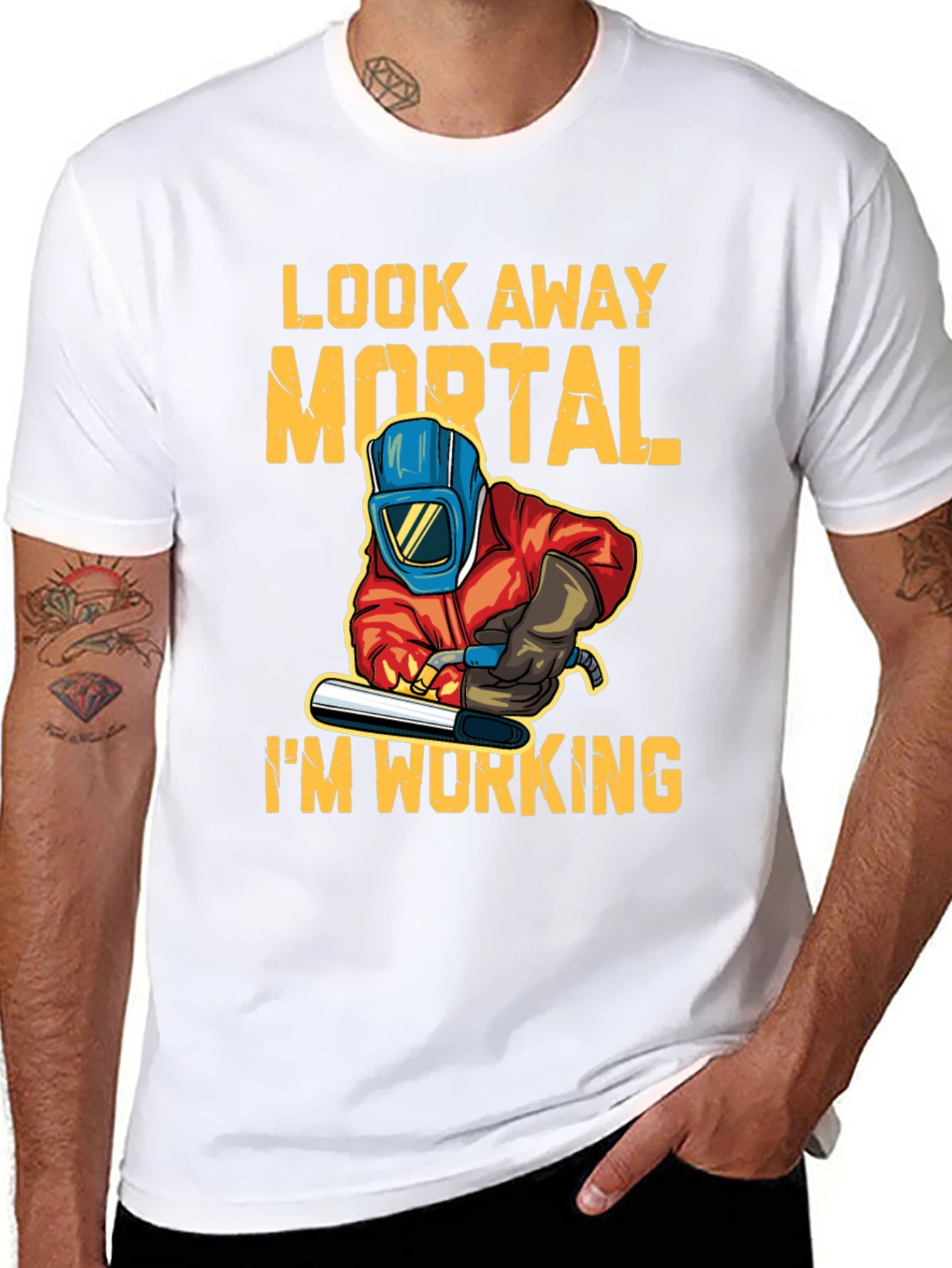 Look Away Mortal Im Working T-Shirt