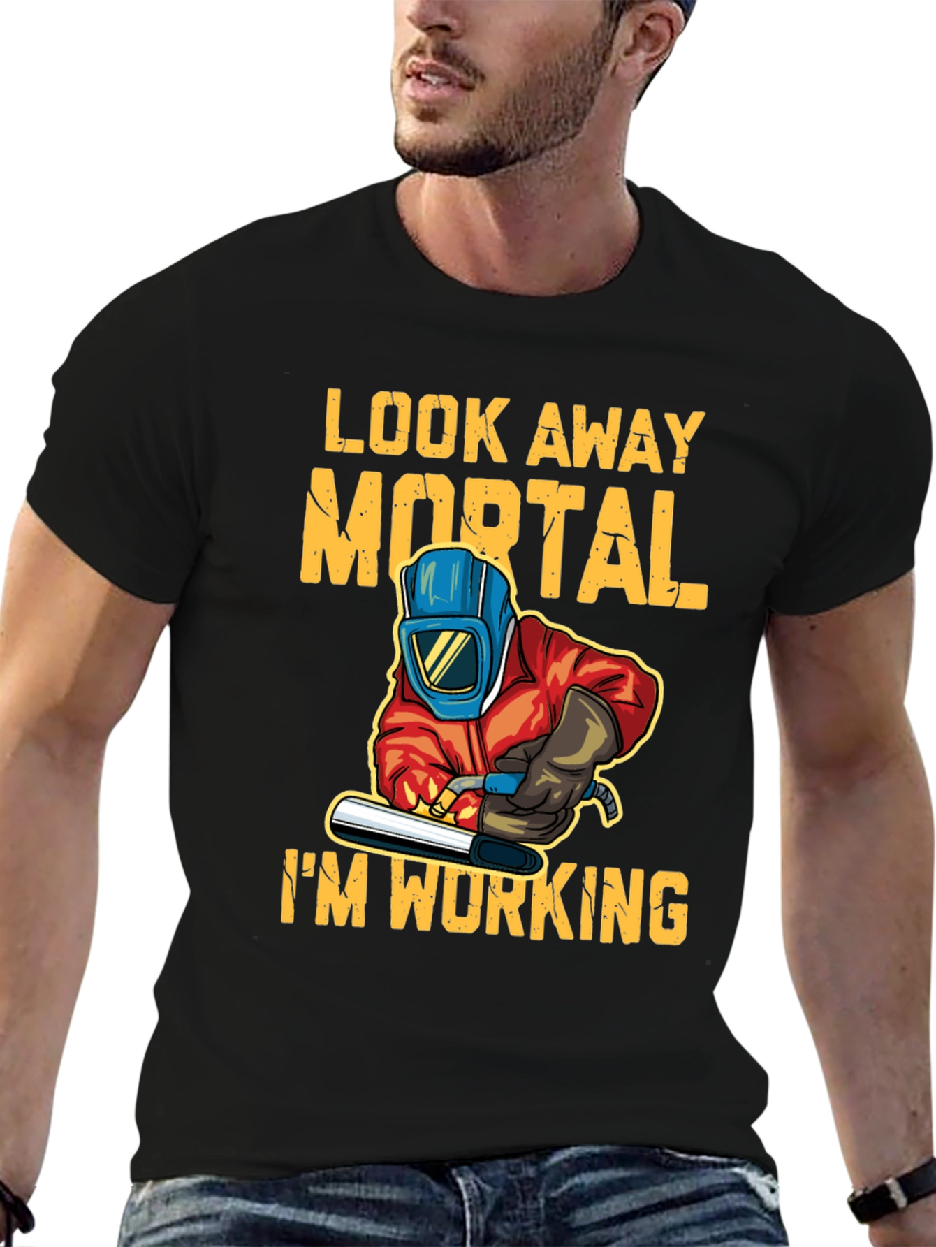 Look Away Mortal Im Working T-Shirt