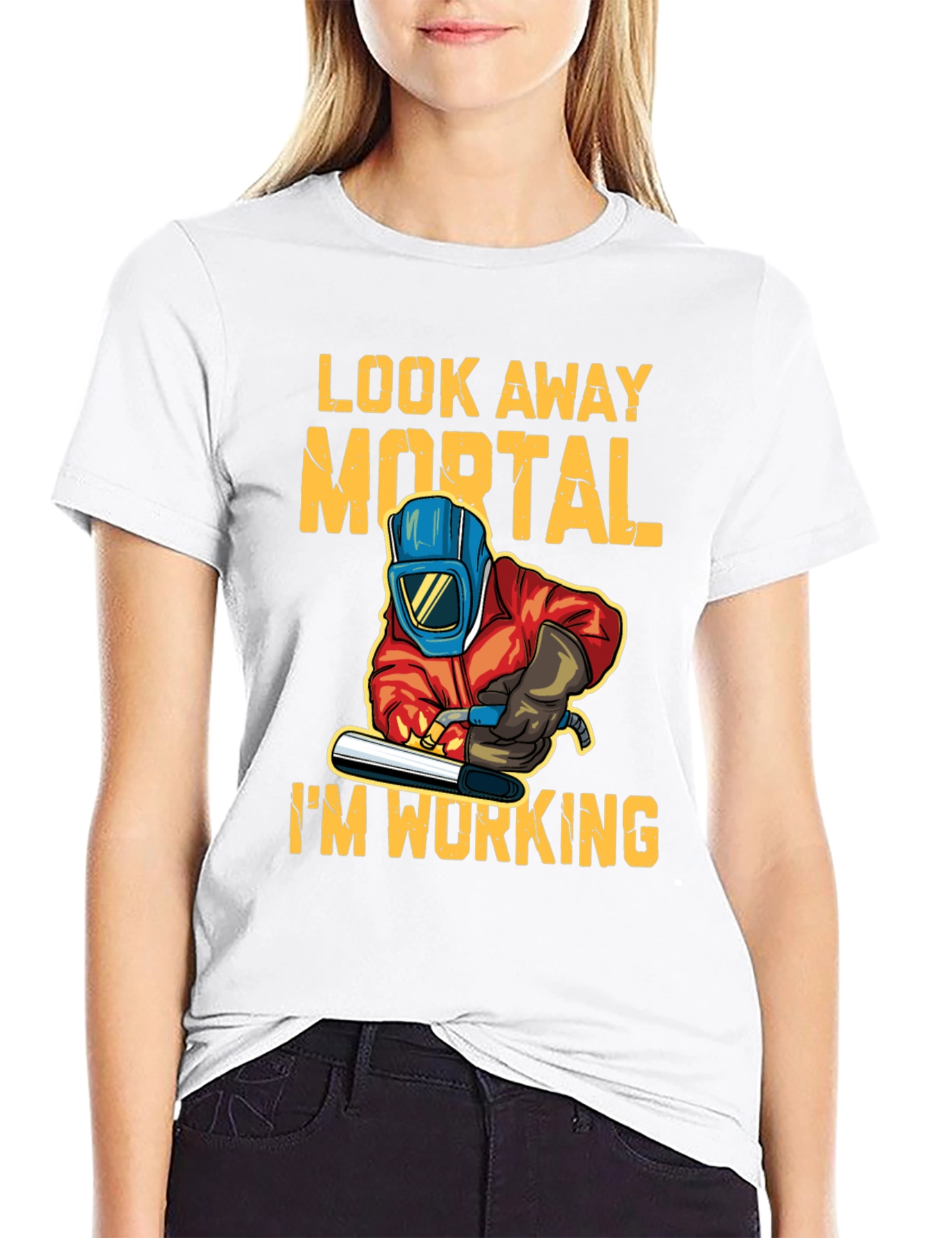 Look Away Mortal Im Working T-Shirt