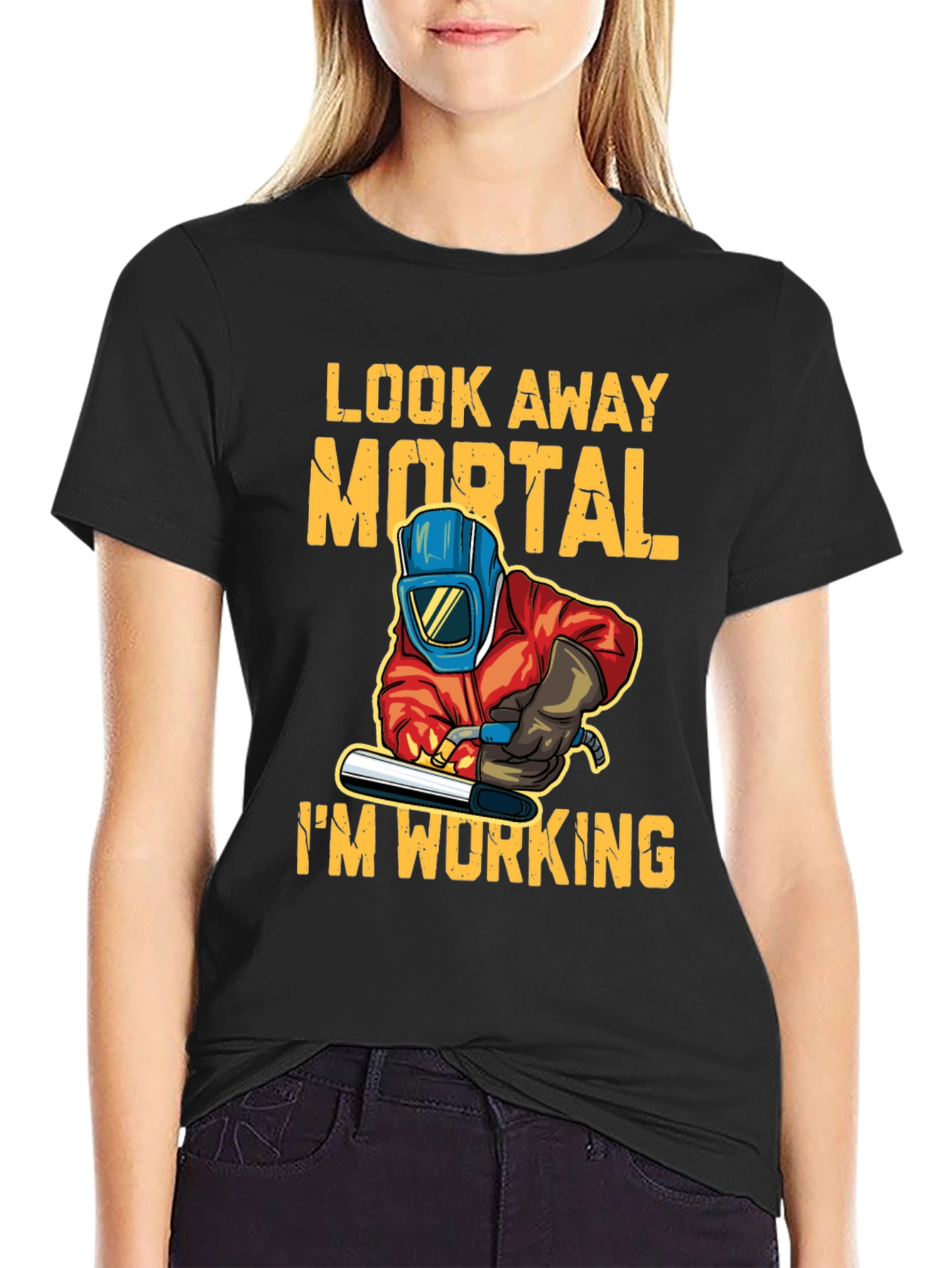 Look Away Mortal Im Working T-Shirt