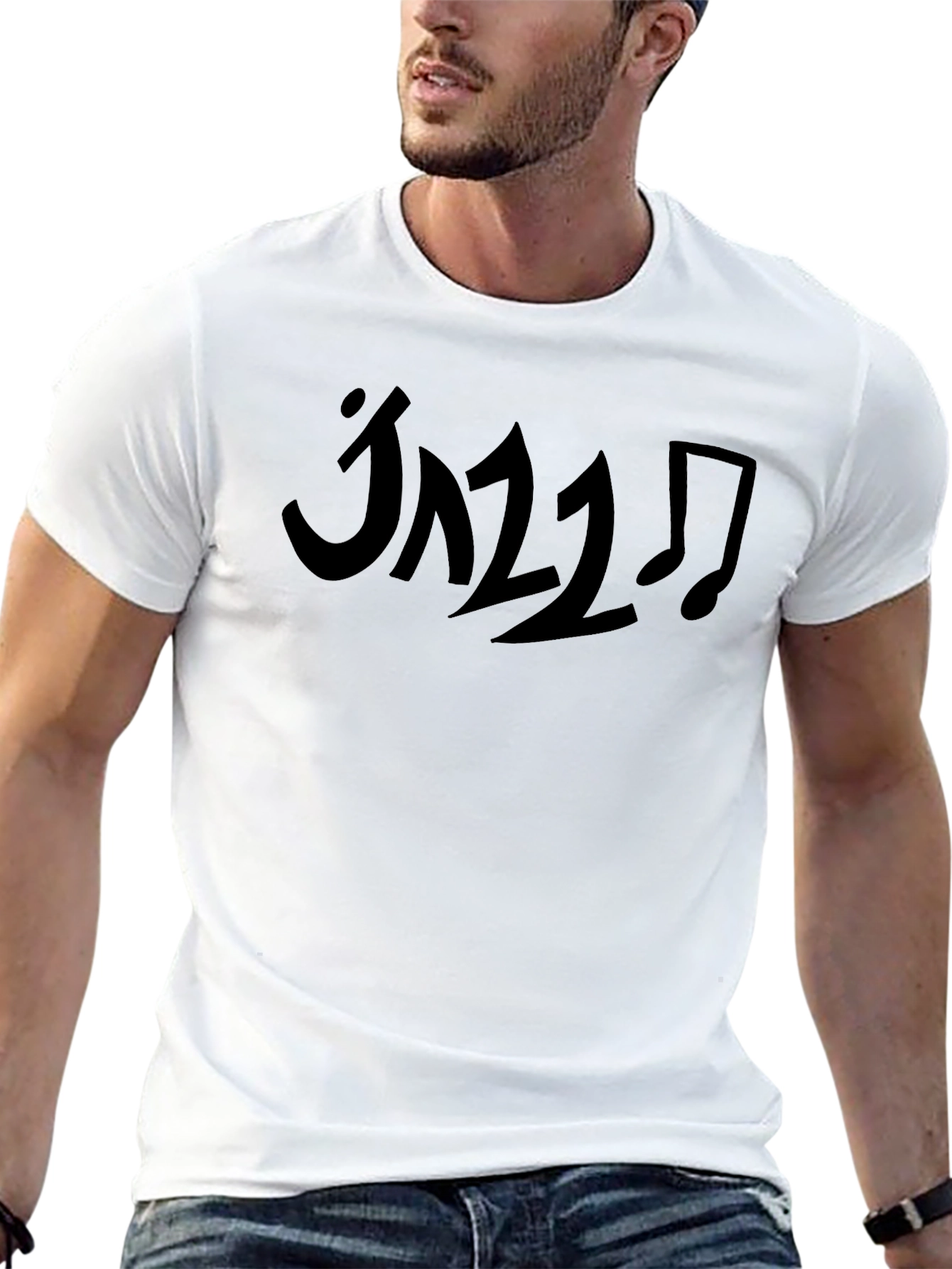 Jazz Music Graphic T-Shirt - Black Tee