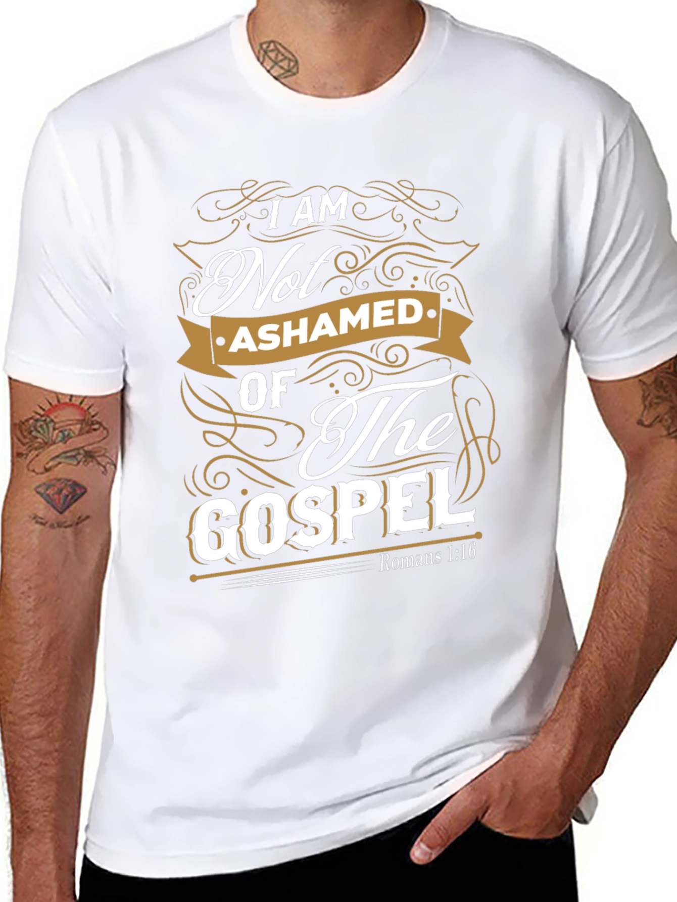 I Am Not Ashamed Of The Gospel Black T-Shirt