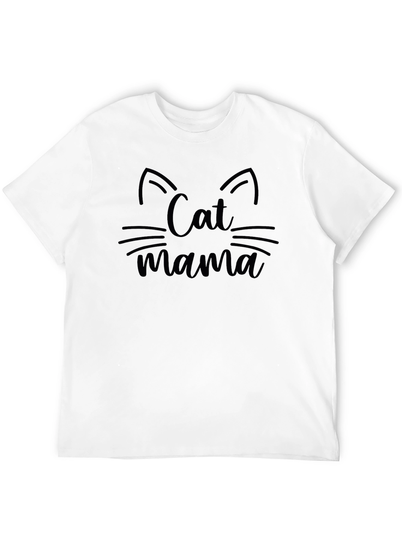 Cat Mama Black Graphic T-Shirt