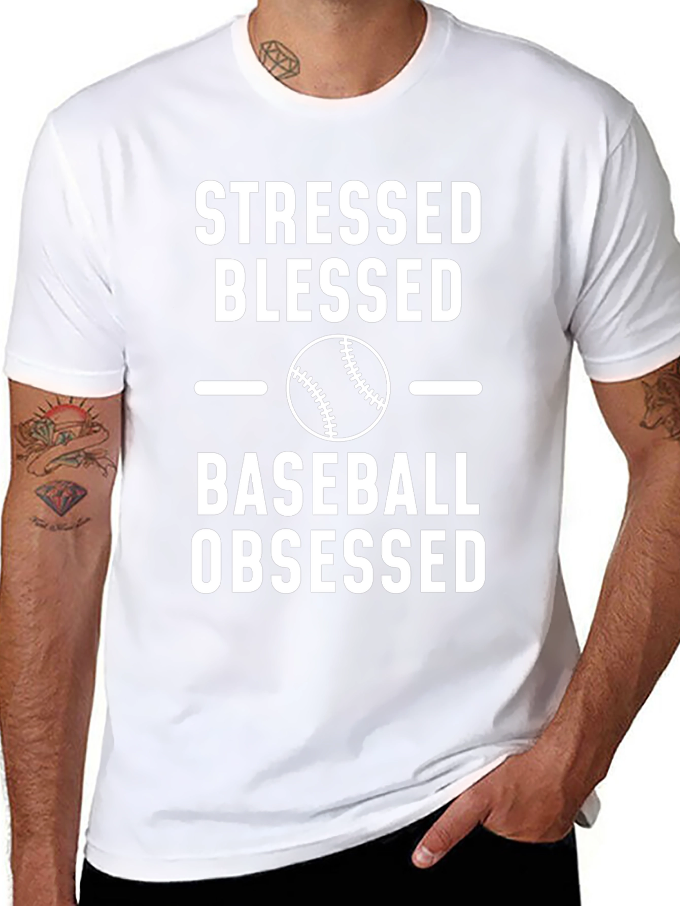 Stressed Blessed Baseball Obsessed T-Shirt