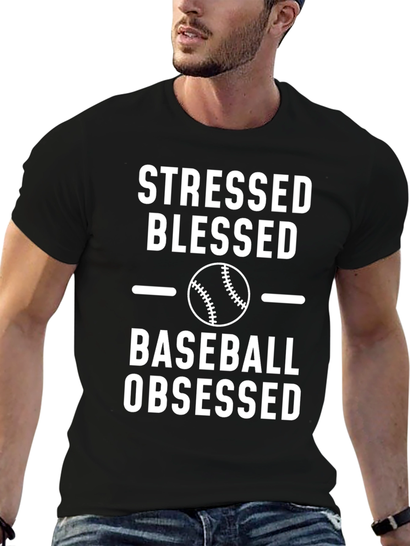 Stressed Blessed Baseball Obsessed T-Shirt