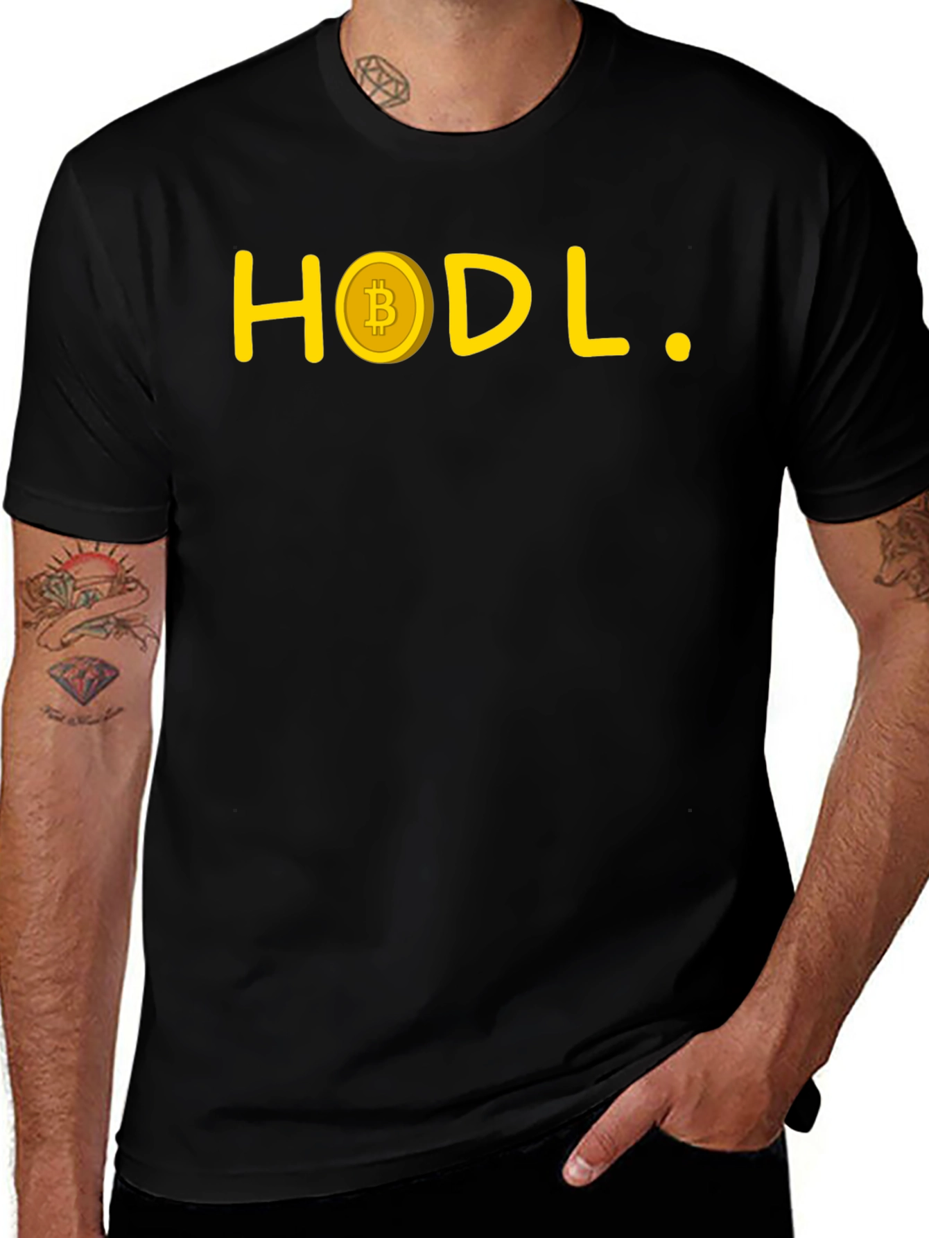 HODL Bitcoin Crypto T-Shirt - Black