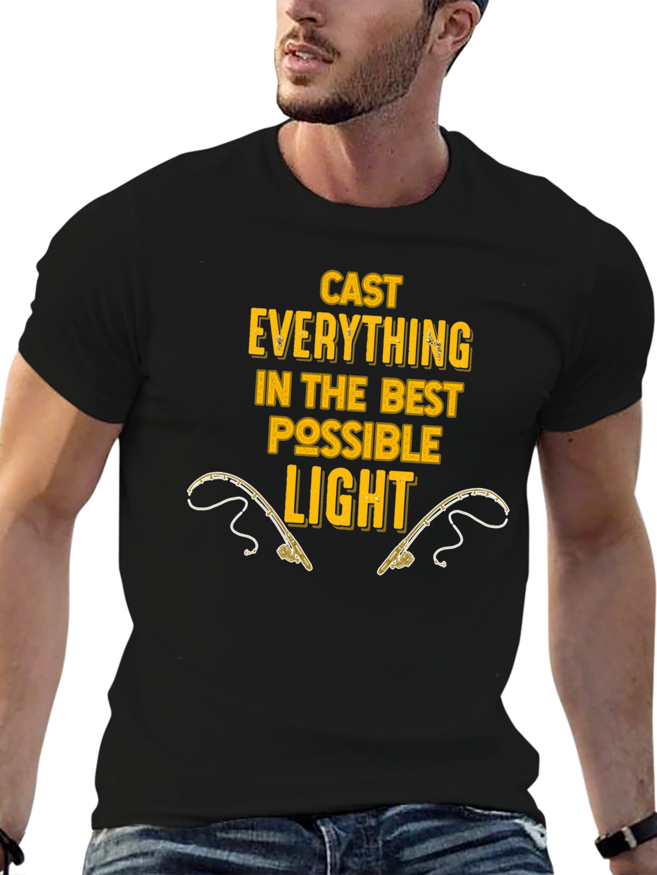Cast Everything T-Shirt Fishing Rods Graphic Tee