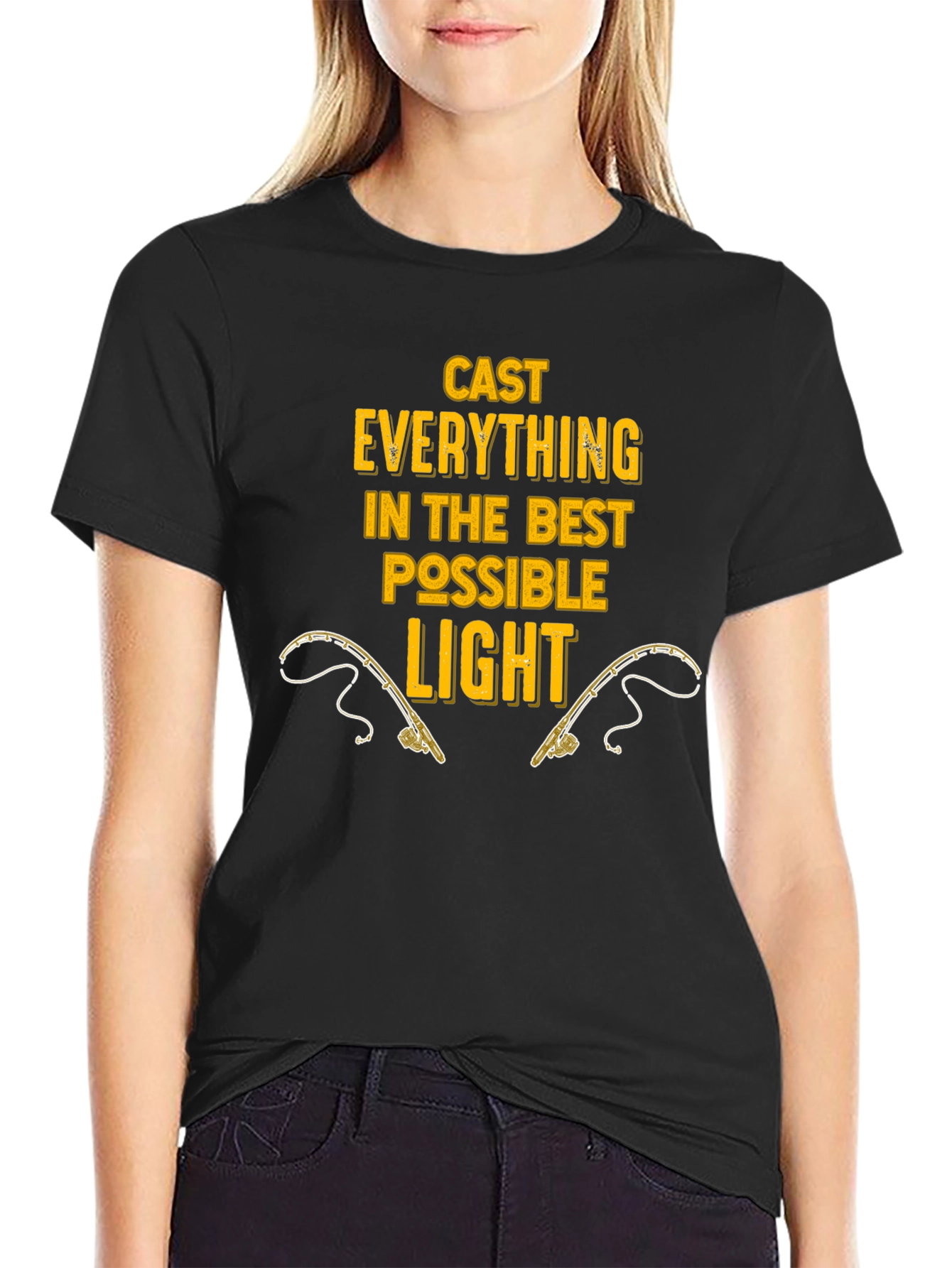 Cast Everything T-Shirt Fishing Rods Graphic Tee