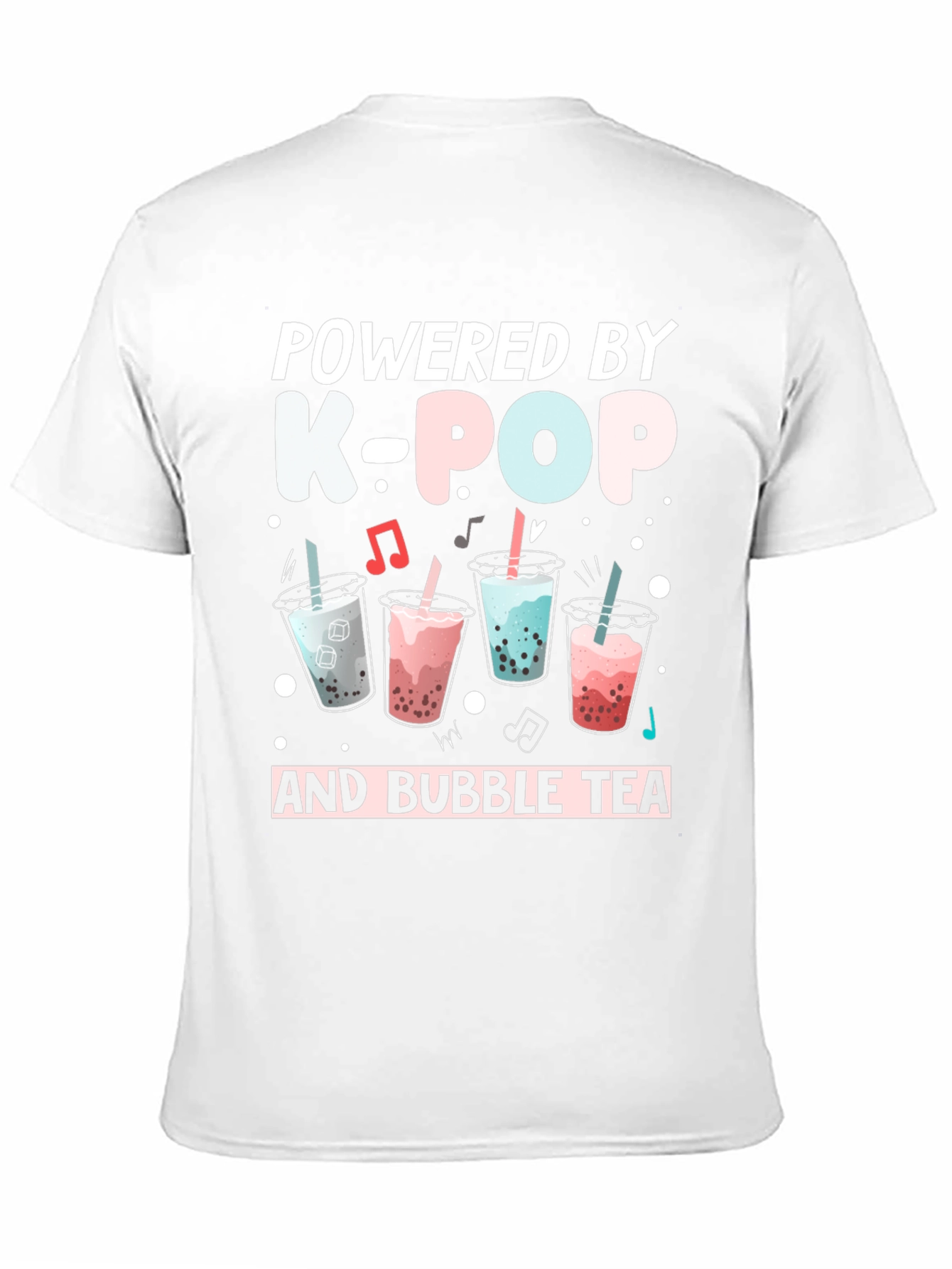 Powered by K-Pop & Bubble Tea Black T-Shirt