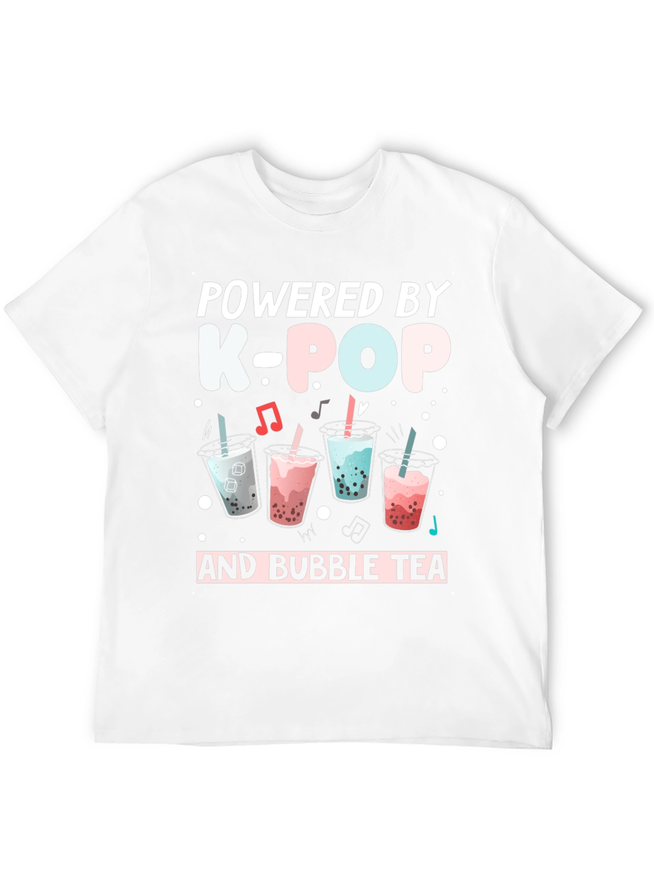 Powered by K-Pop & Bubble Tea Black T-Shirt