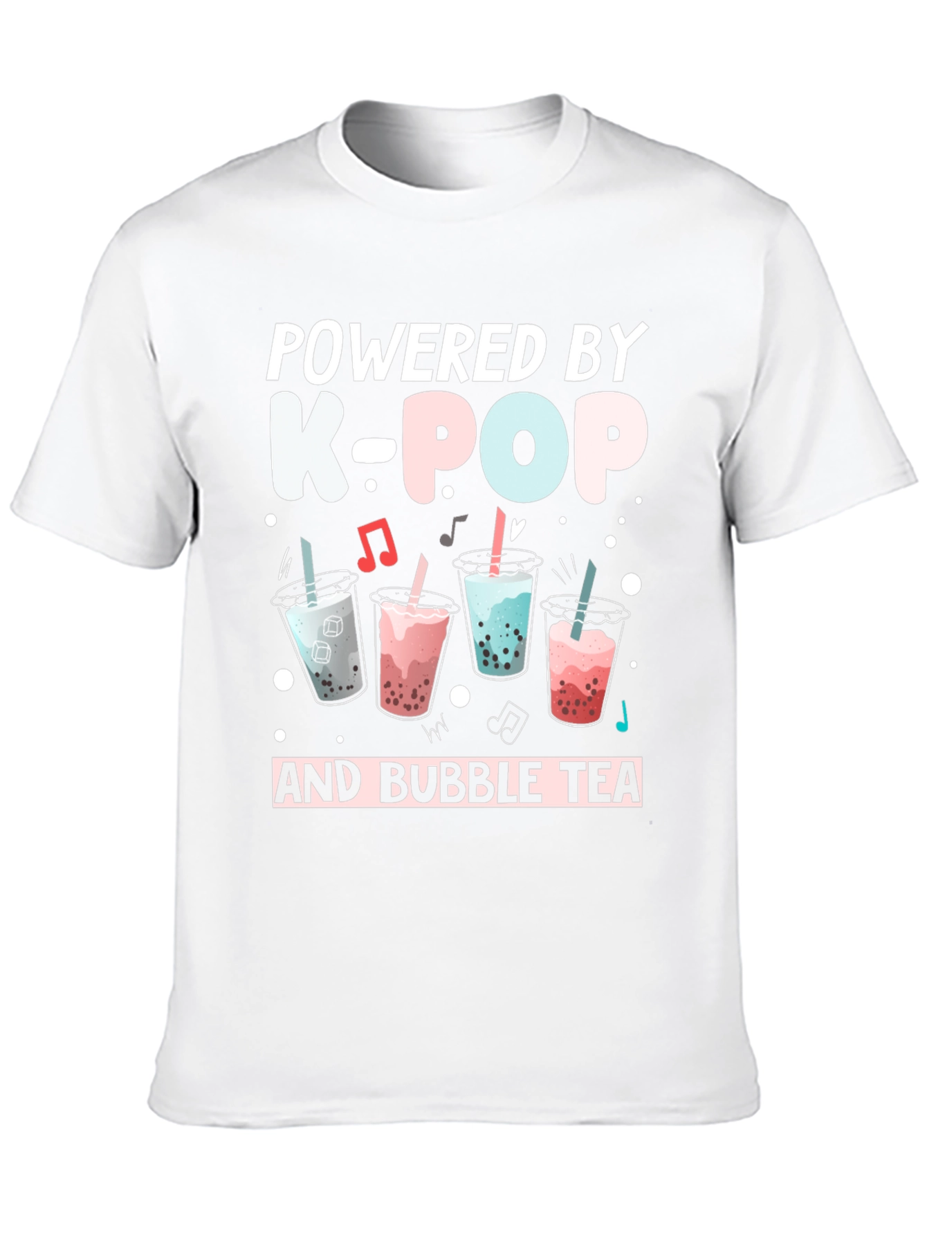 Powered by K-Pop & Bubble Tea Black T-Shirt