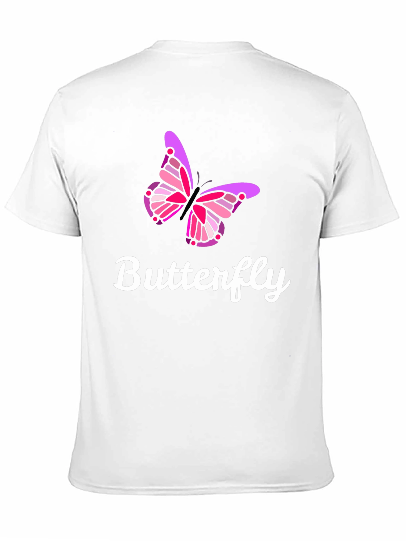 Butterfly Graphic Tee - Casual Black T-Shirt