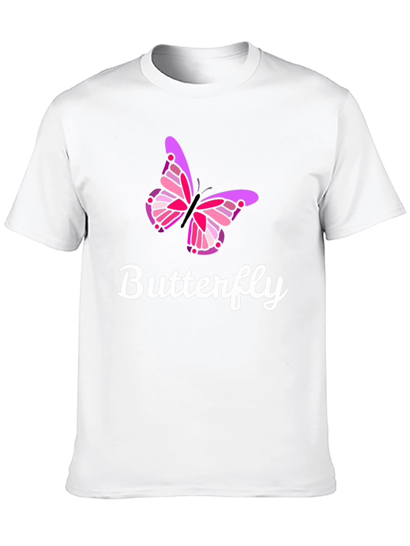 Butterfly Graphic Tee - Casual Black T-Shirt