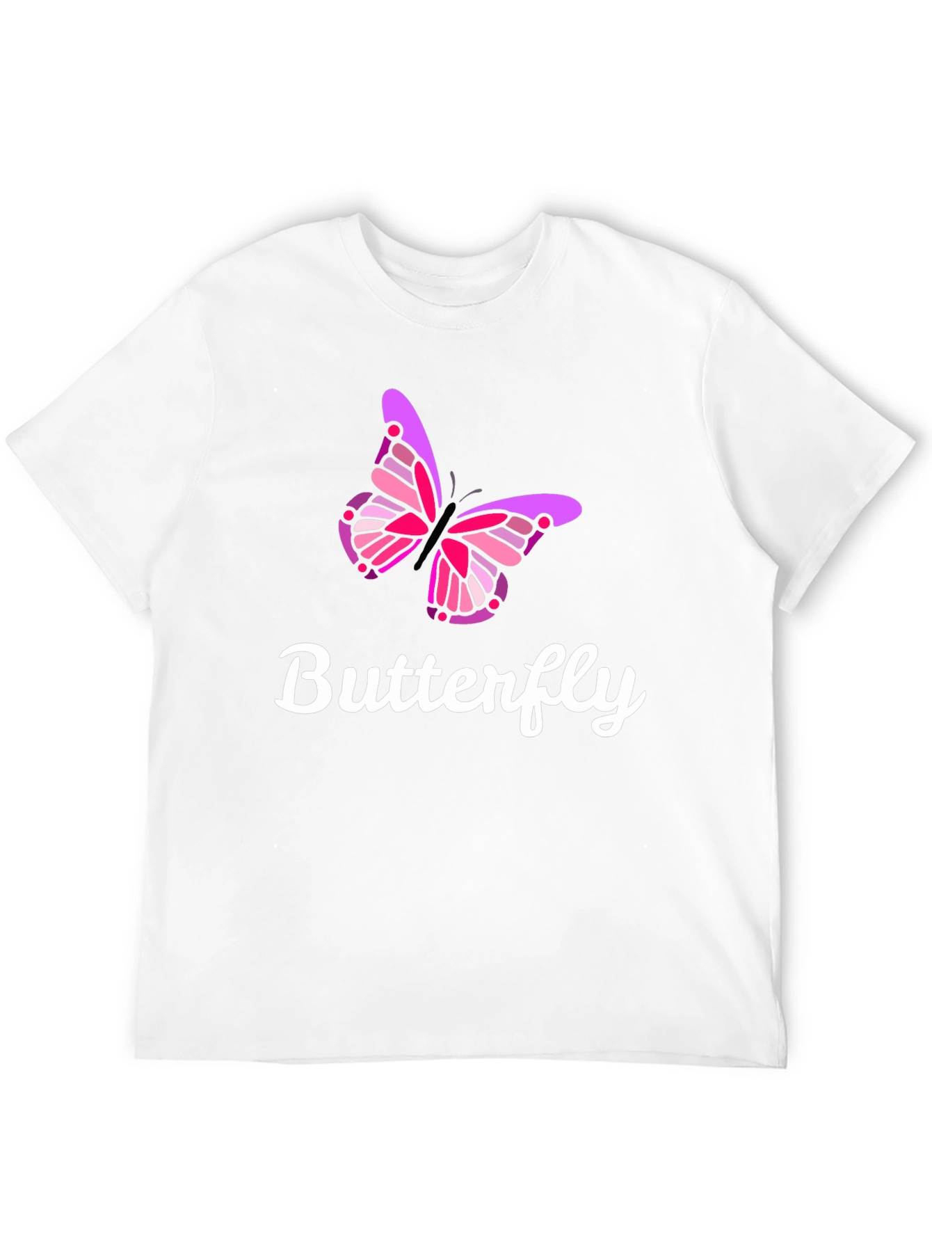 Butterfly Graphic Tee - Casual Black T-Shirt