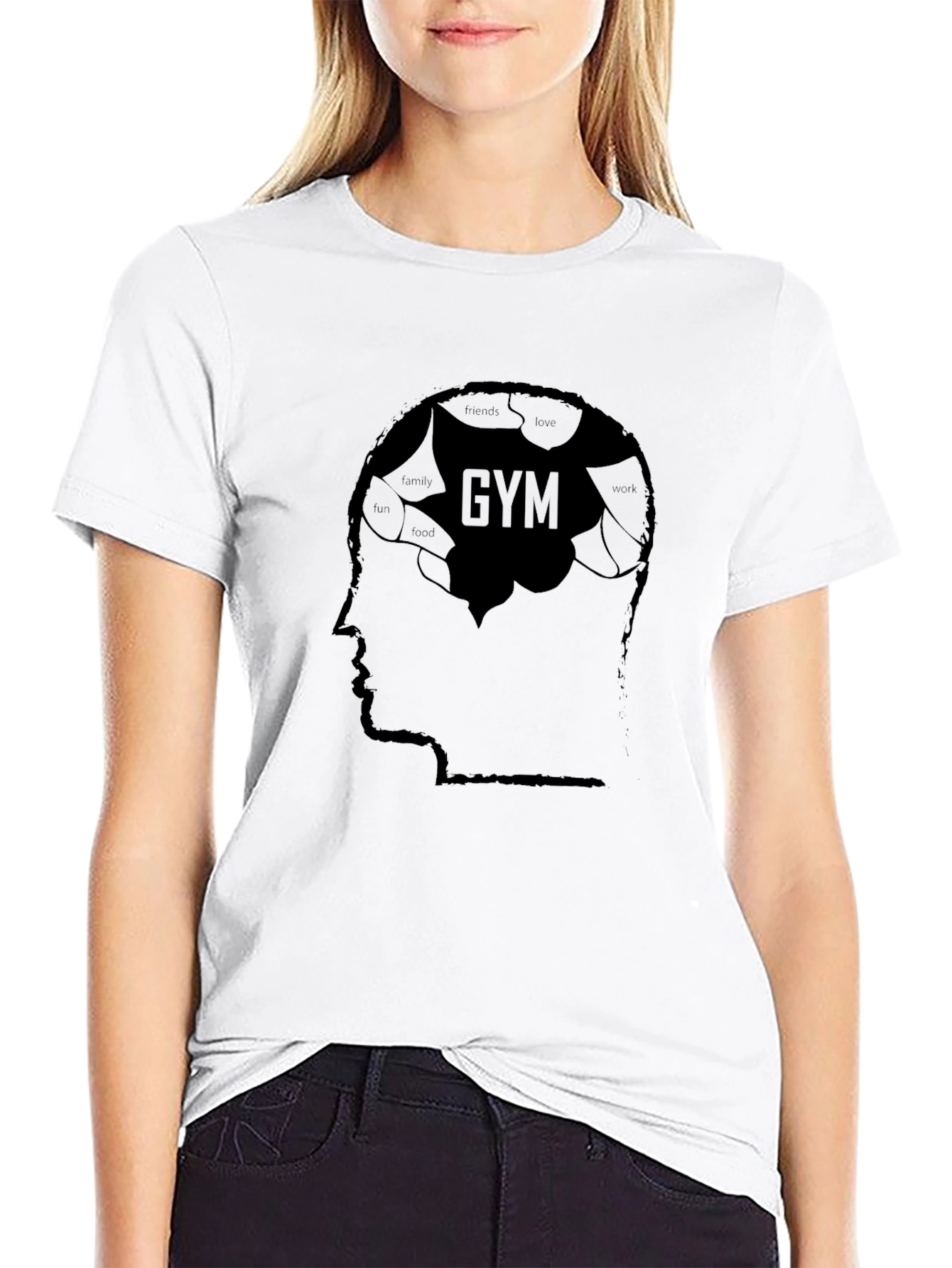 Gym Mindset Graphic T-Shirt - Black