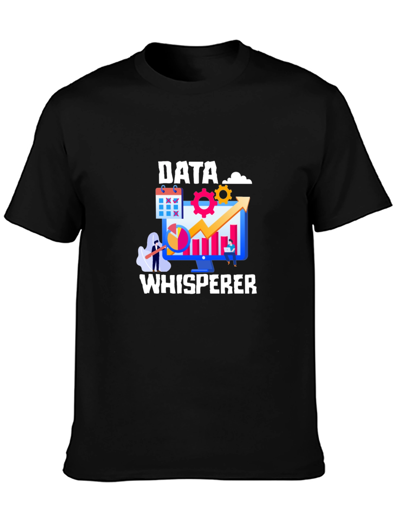 Data Whisperer Graphic Tee - Black Cotton Blend
