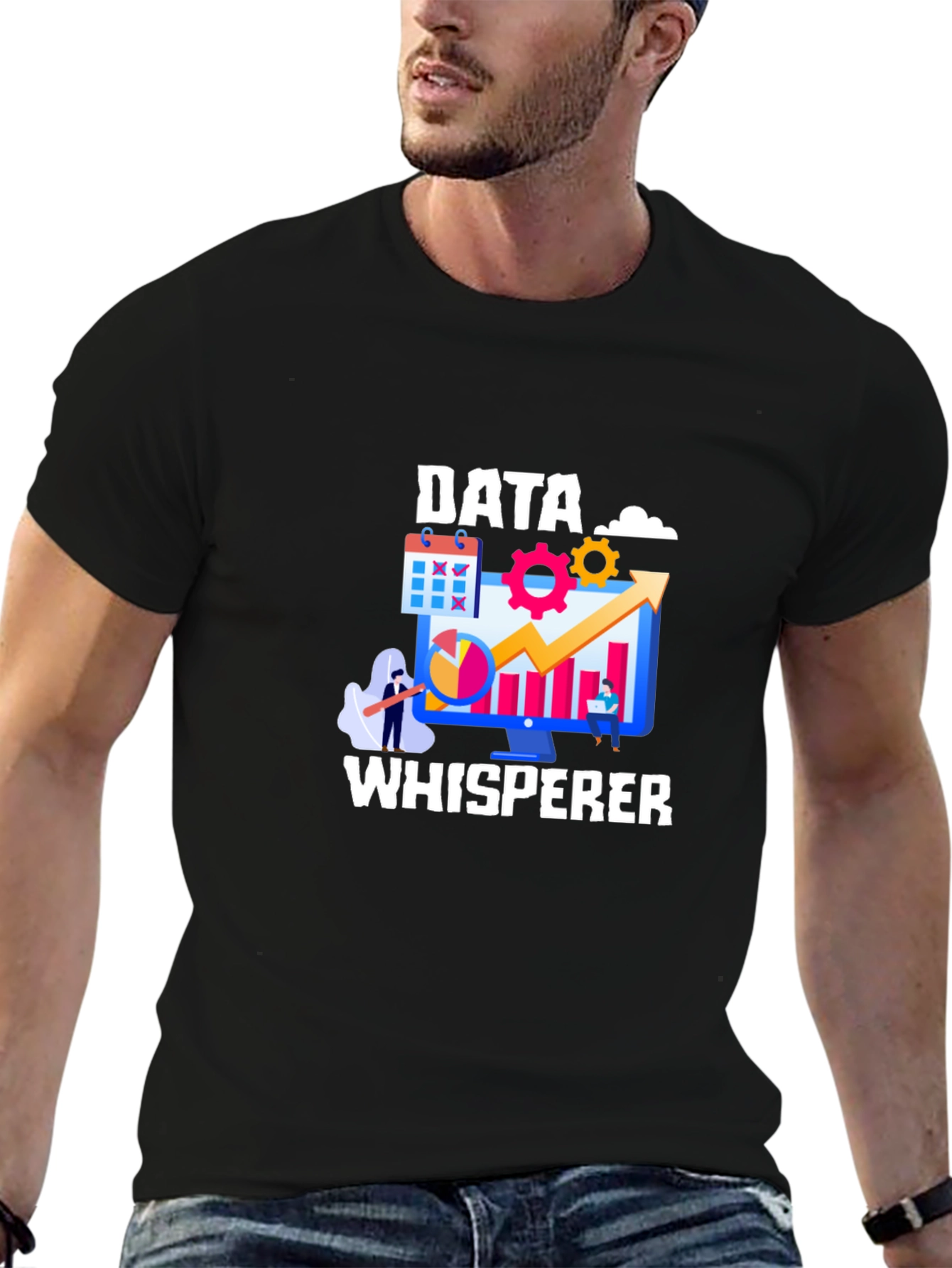 Data Whisperer Graphic Tee - Black Cotton Blend