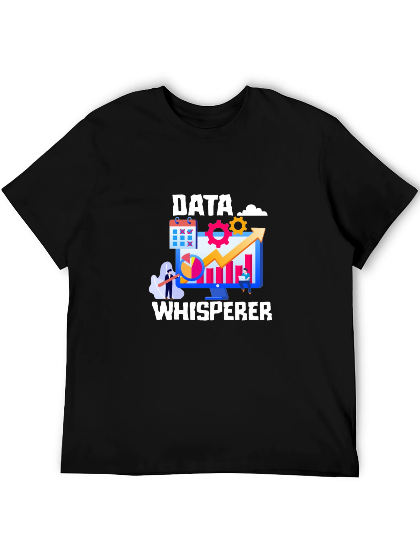 Data Whisperer Graphic Tee - Black Cotton Blend