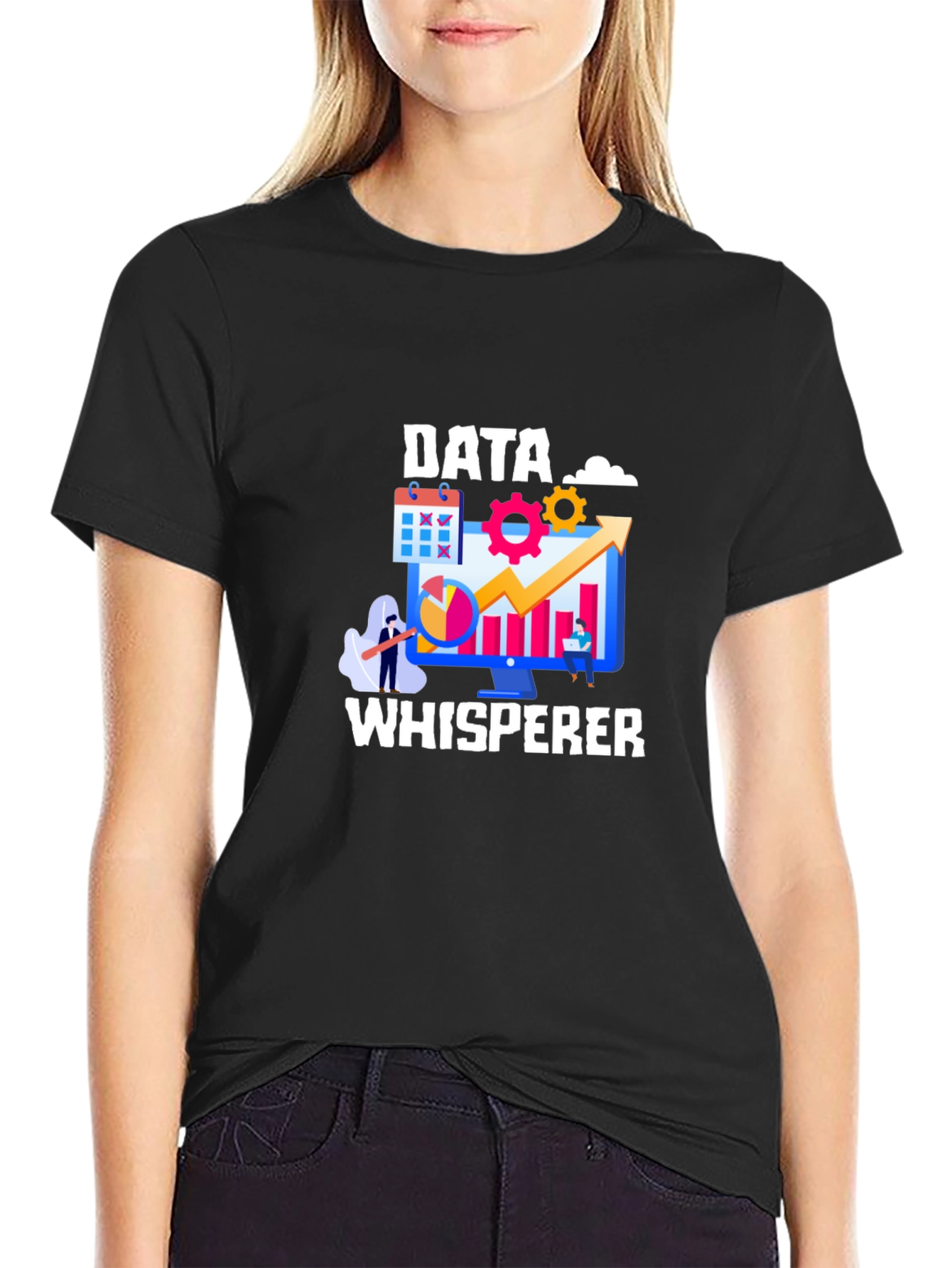 Data Whisperer Graphic Tee - Black Cotton Blend