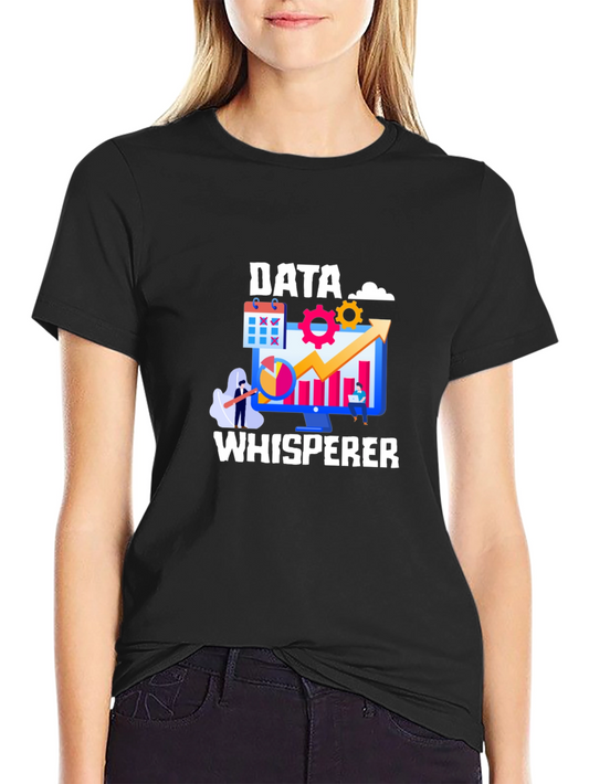 Data Whisperer Graphic Tee - Black Cotton Blend