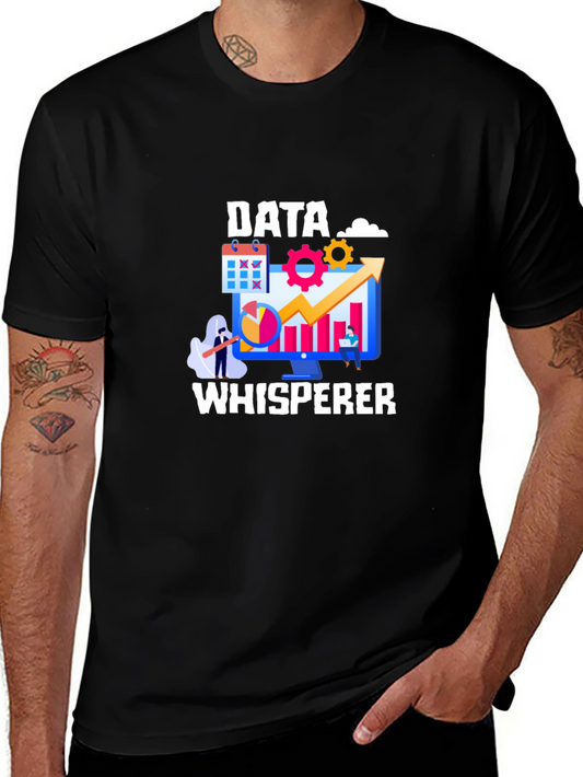 Data Whisperer Graphic Tee - Black Cotton Blend
