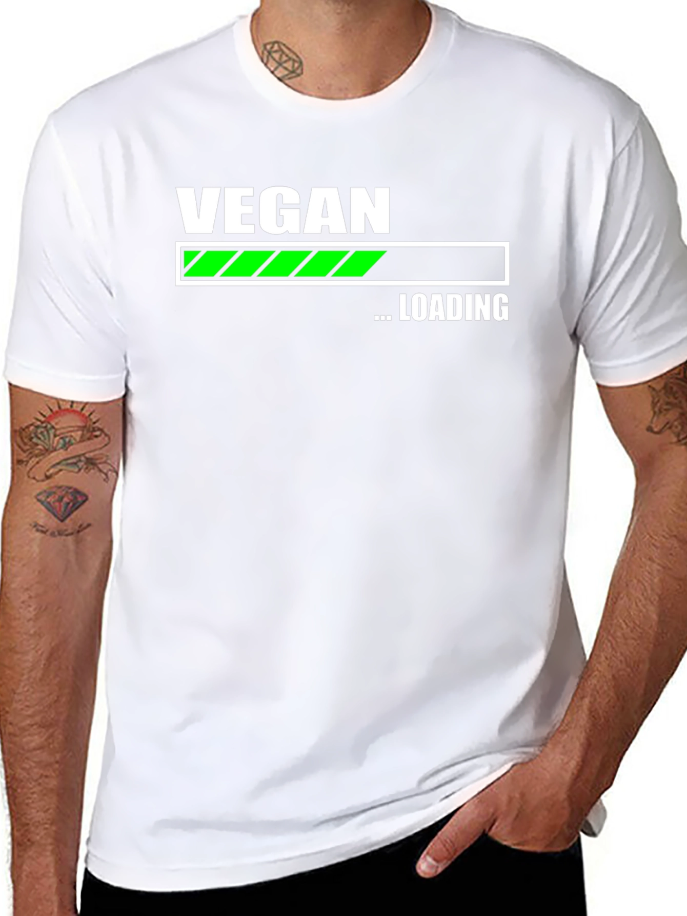 Vegan Loading T-Shirt - Black Cotton Blend
