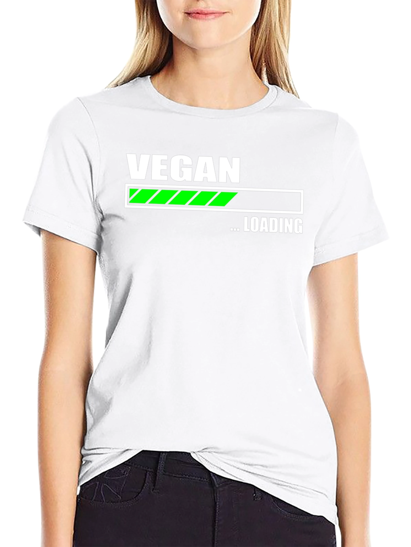 Vegan Loading T-Shirt - Black Cotton Blend