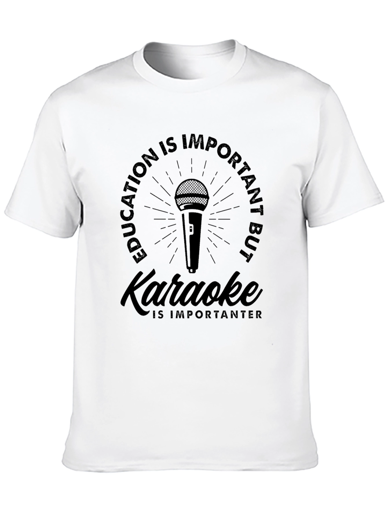 Karaoke Is Importanter Mens Black T-Shirt