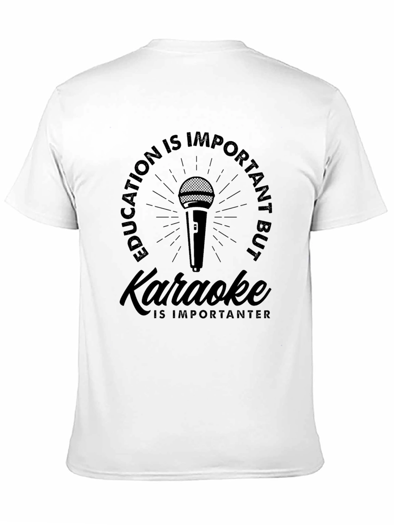 Karaoke Is Importanter Mens Black T-Shirt