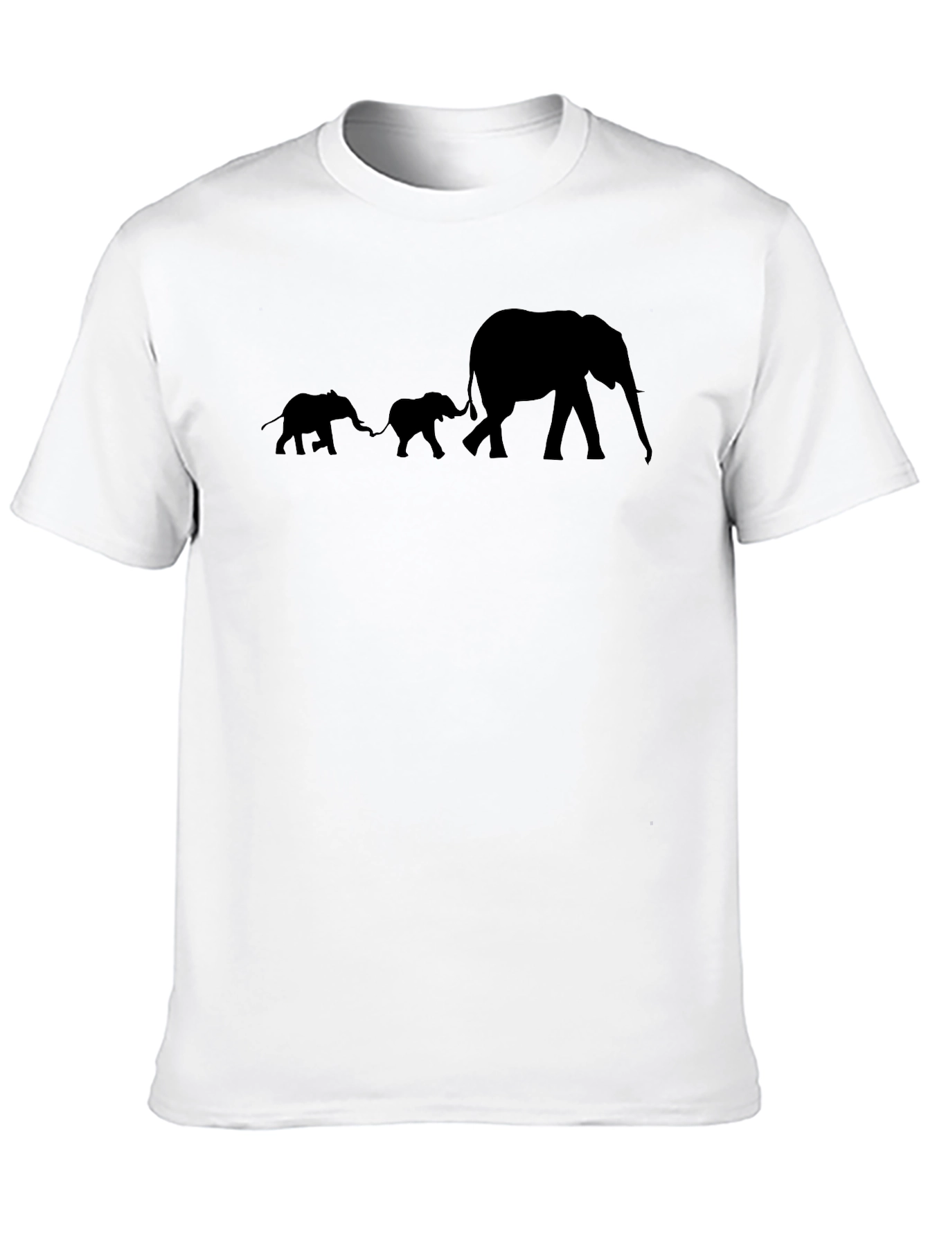 Elephant Family Graphic T-Shirt