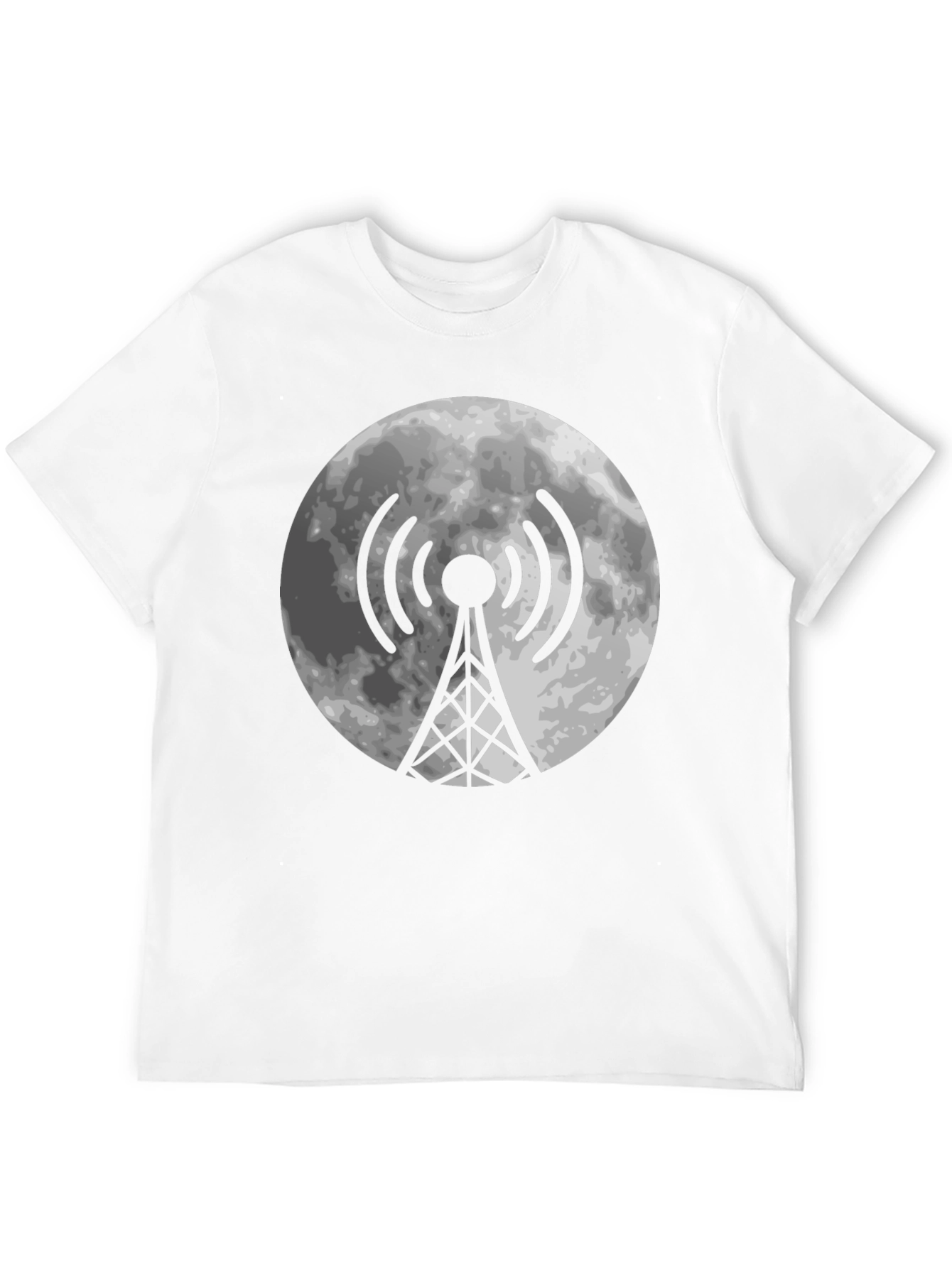 Moon Antenna Black T-Shirt