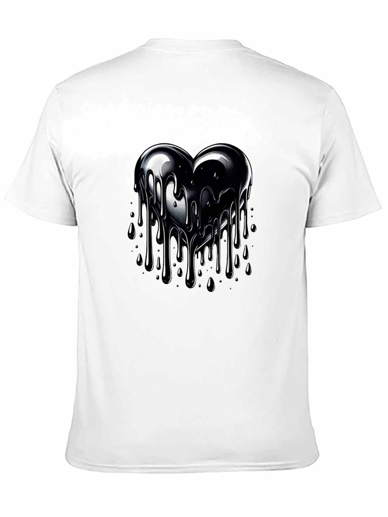 Black Dripping Heart Graphic Tee