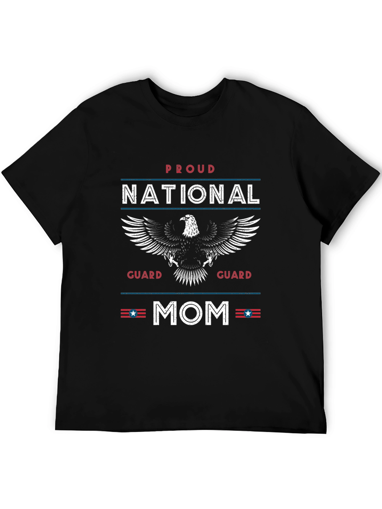 Proud National Guard Mom T-Shirt - Patriotic Eagle Graphic