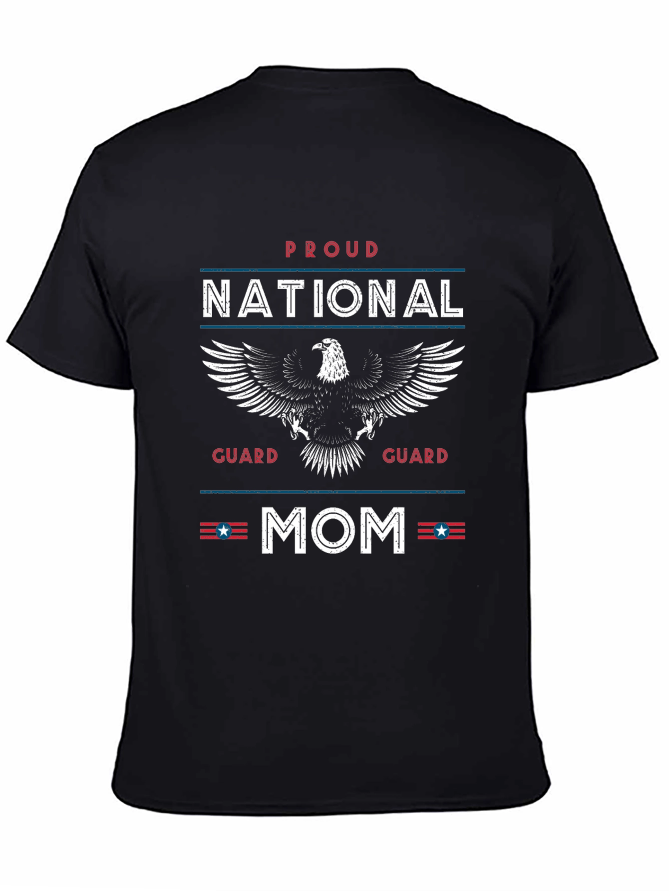 Proud National Guard Mom T-Shirt - Patriotic Eagle Graphic